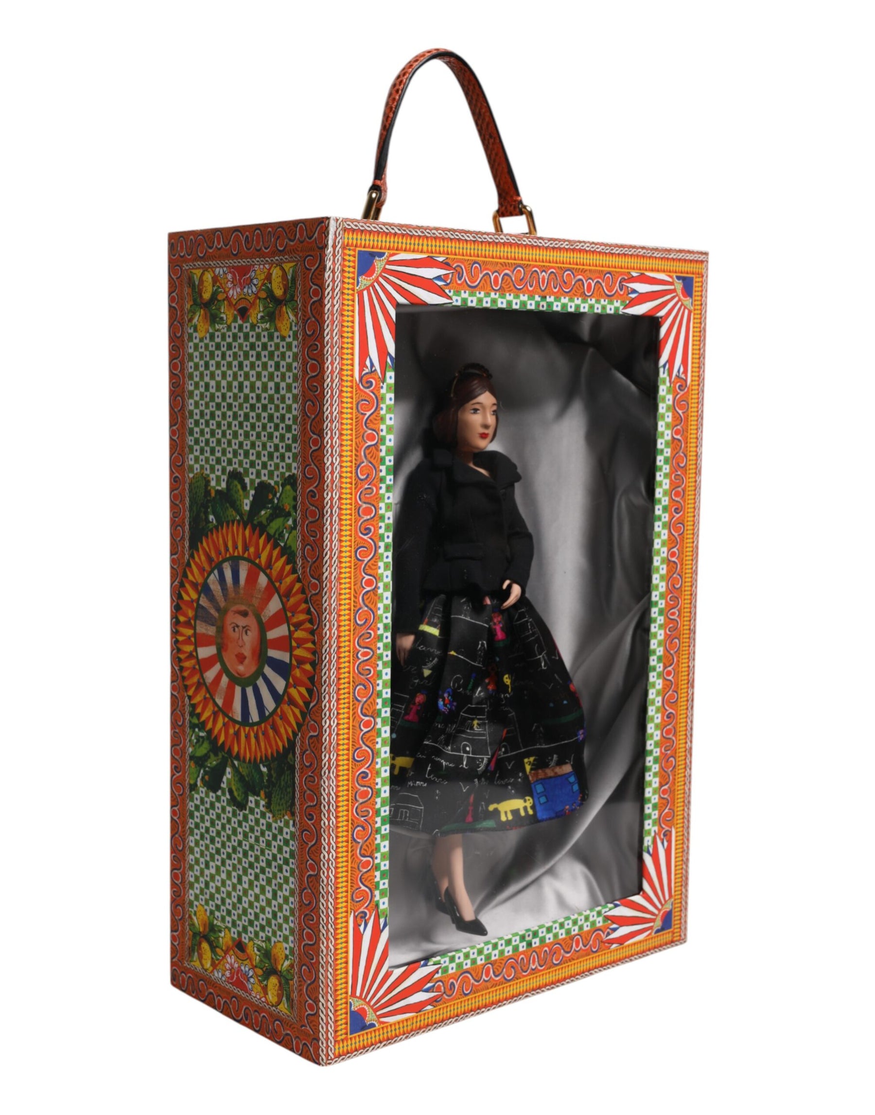 Dolce & Gabbana Black Dress Ceramic Porcelain Fashion Leather Sicily Dolls | Regal Royce