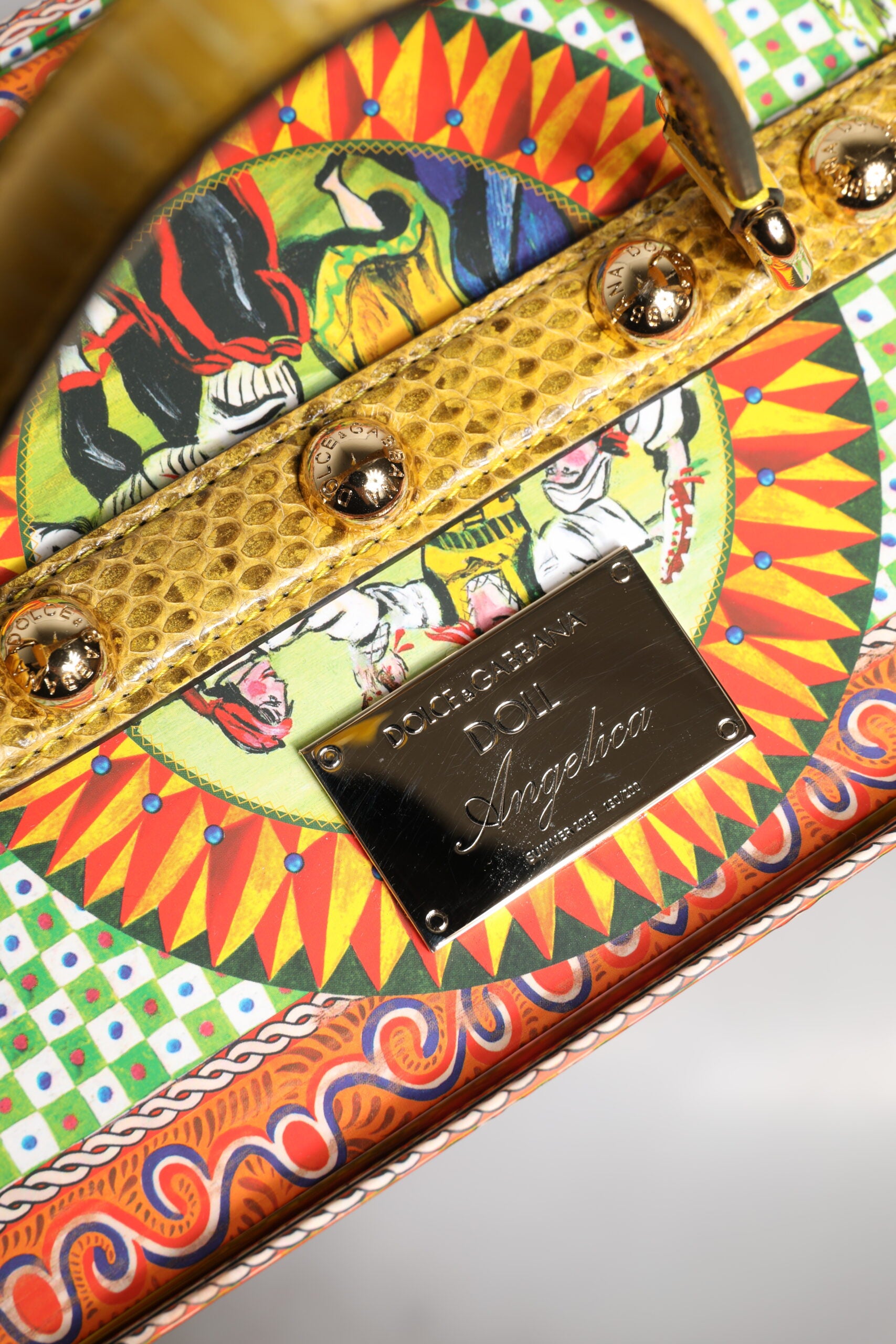 Dolce & Gabbana Red Dress Ceramic Porcelain Fashion Box Leather Sicily Dolls | Regal Royce