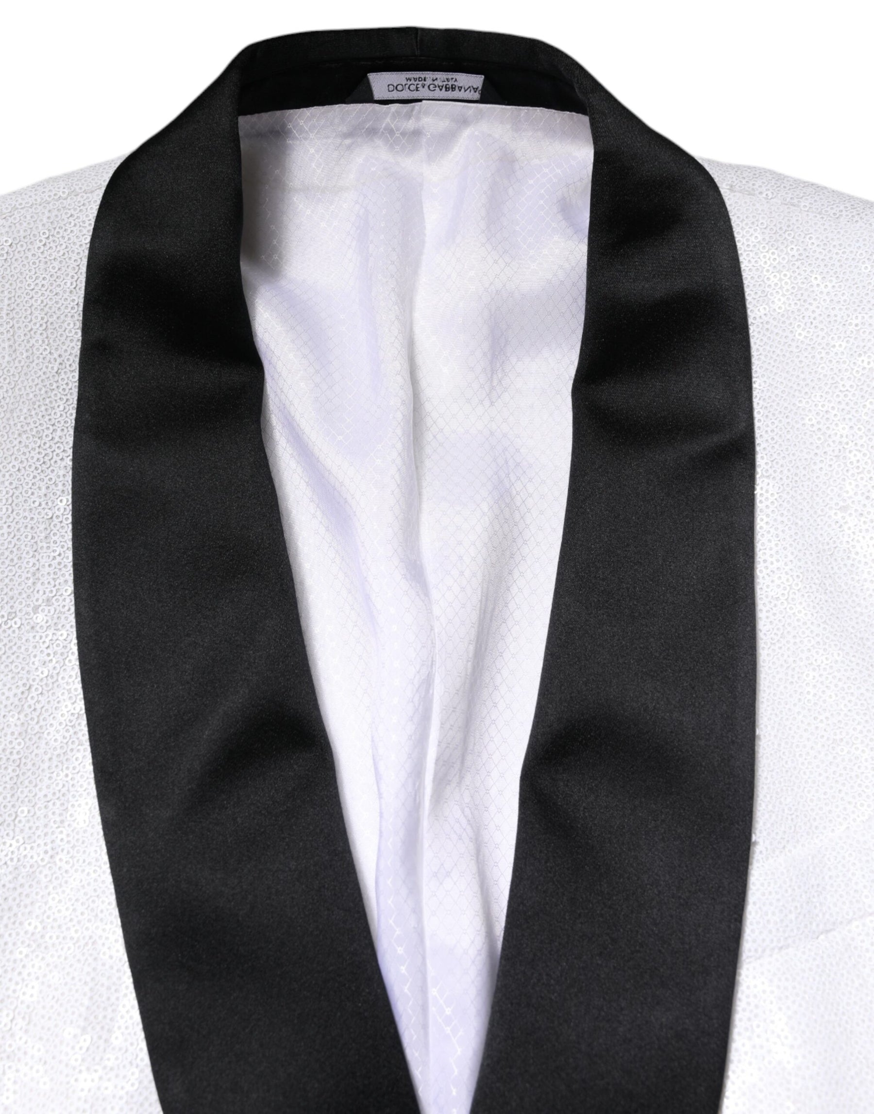 Dolce & Gabbana White Nylon Single Breasted Coat Blazer | Regal Royce