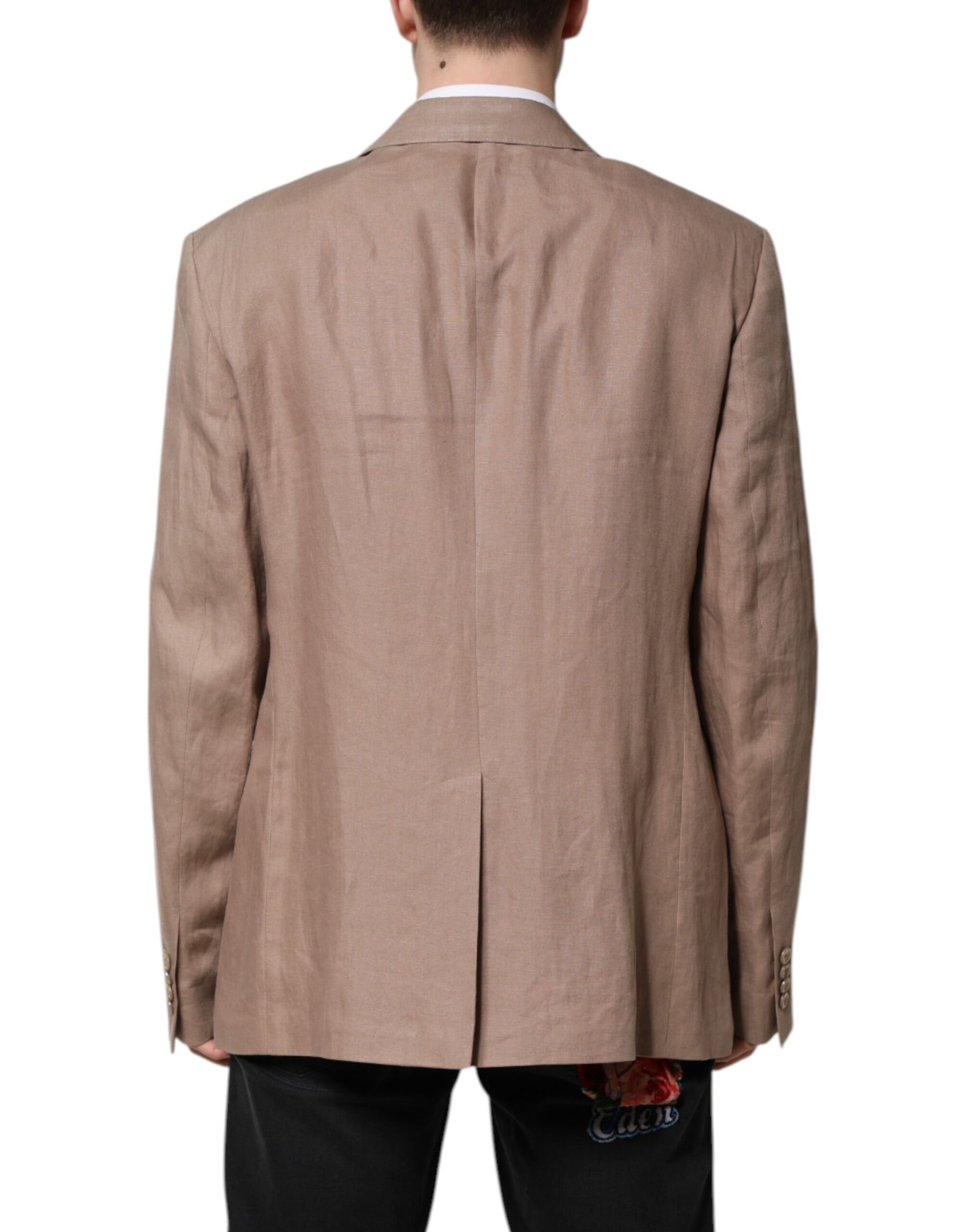 Dolce & Gabbana Beige TAORMINA Single Breasted Coat Blazer | Regal Royce
