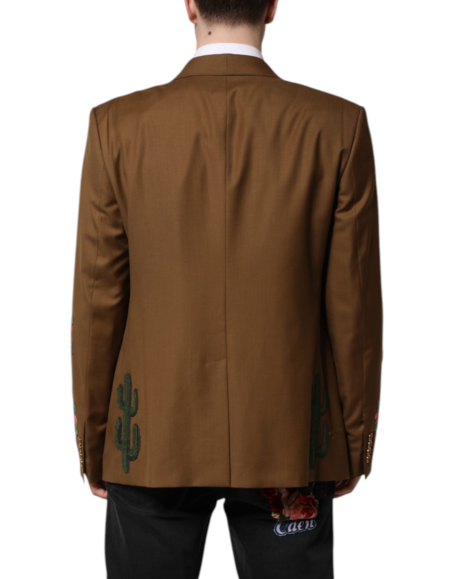 Dolce & Gabbana Brown MARTINI Single Breasted Coat Blazer | Regal Royce