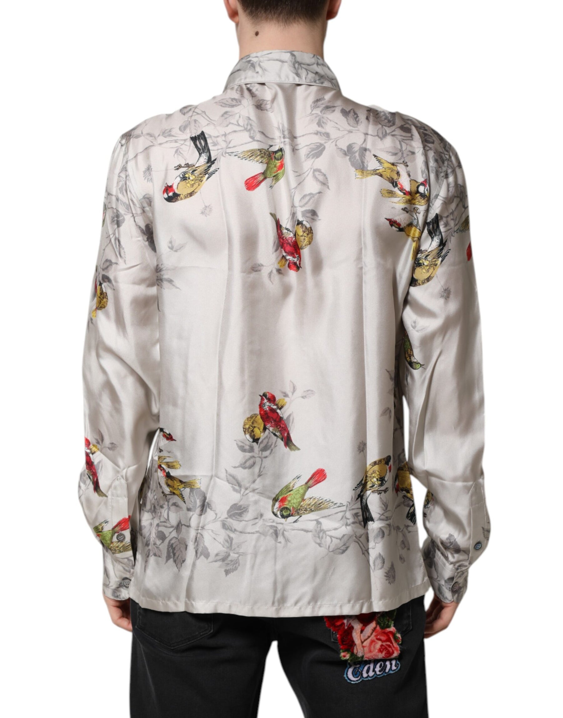 Dolce & Gabbana Multicolor Silk Printed Button Down Shirt | Regal Royce