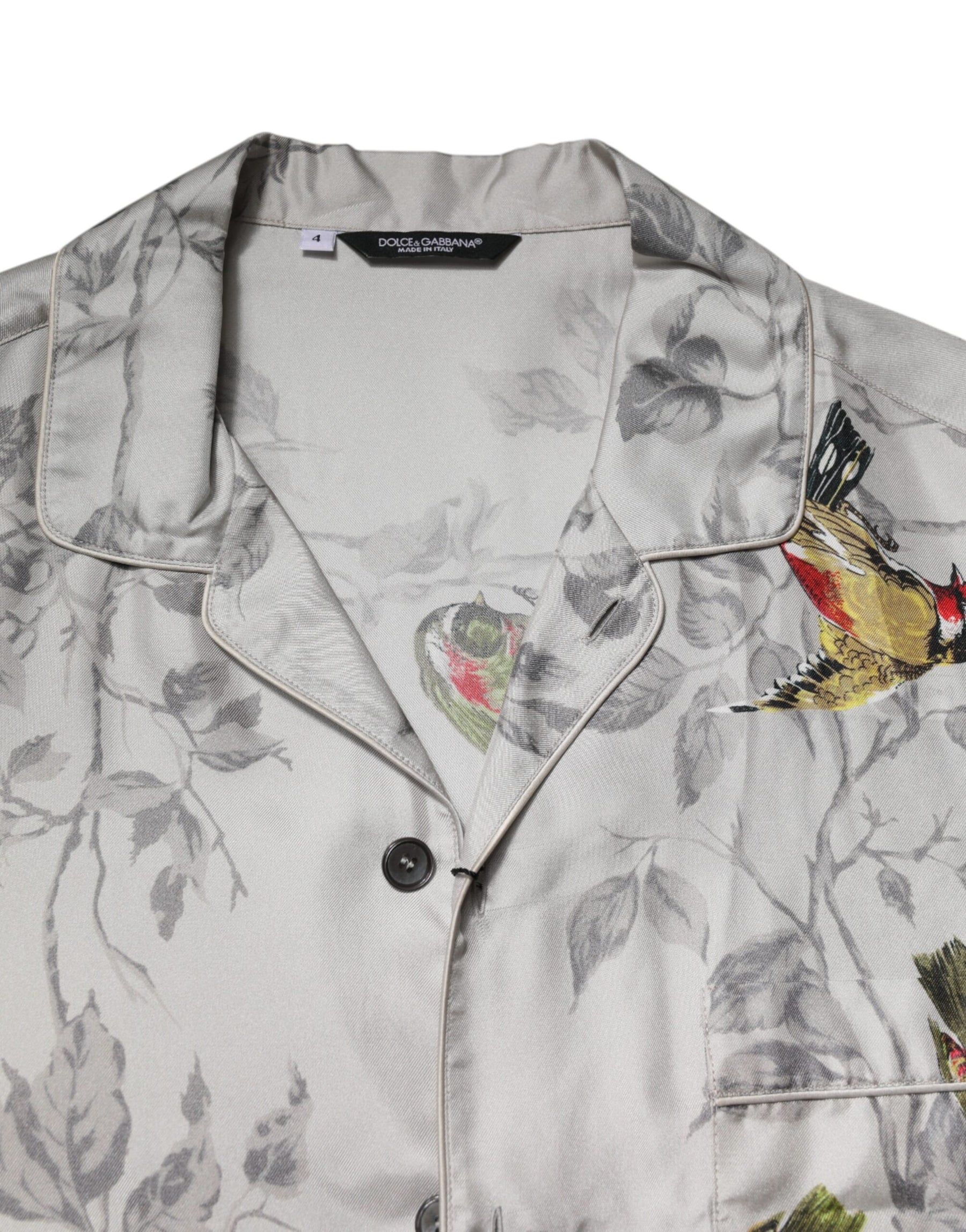 Dolce & Gabbana Multicolor Silk Printed Button Down Shirt | Regal Royce