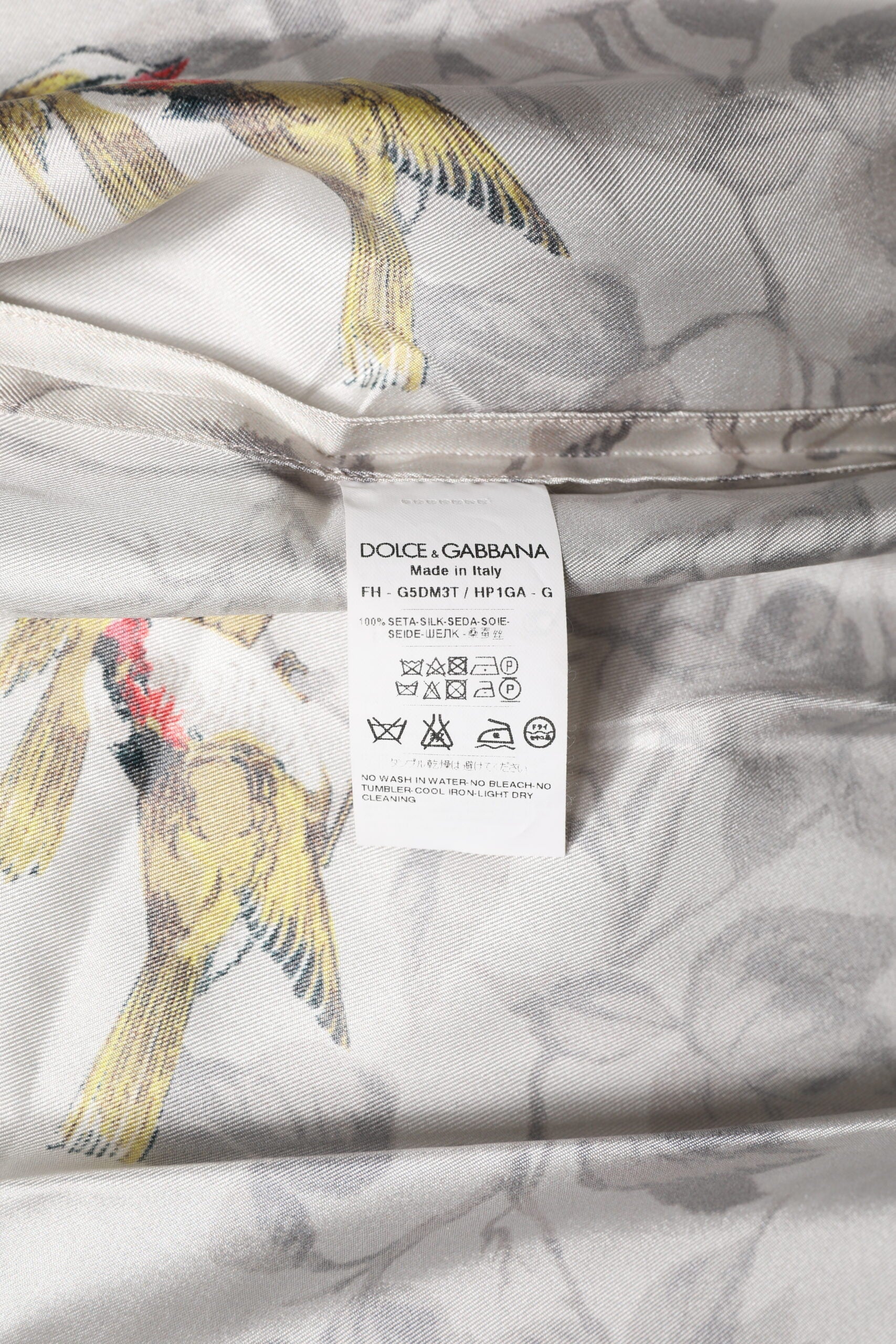 Dolce & Gabbana Multicolor Silk Printed Button Down Shirt | Regal Royce