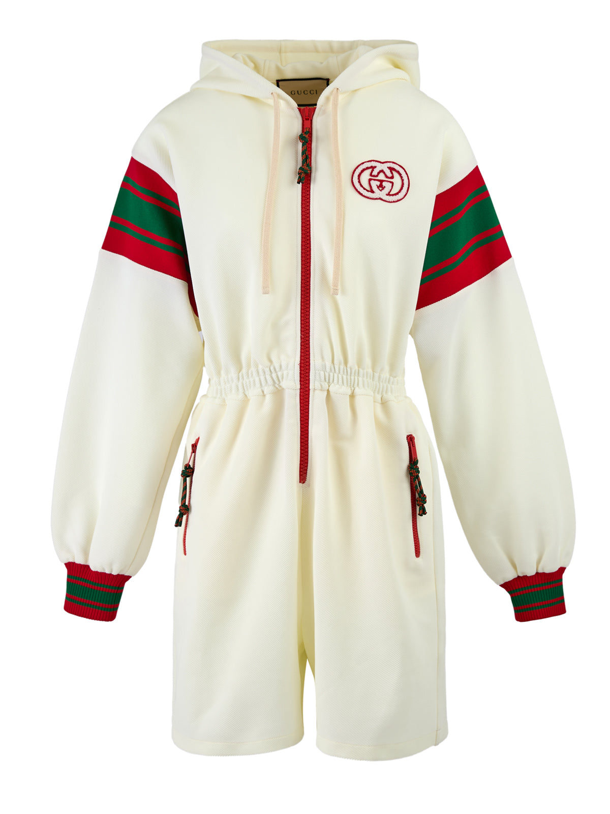 Gucci Cream Polyester Hooded Logo Sweatsuit | Regal Royce