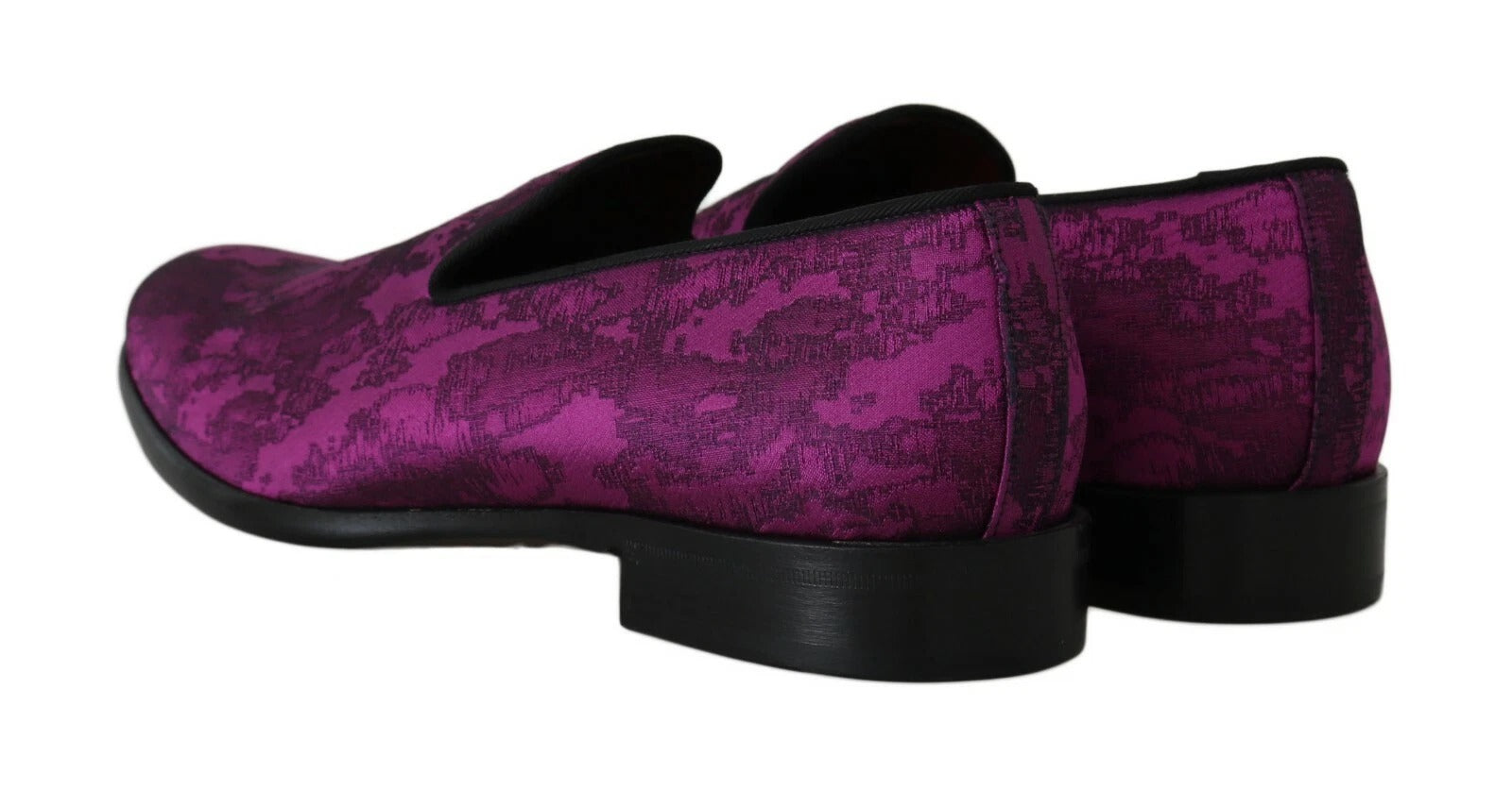 Dolce & Gabbana Purple Jacquard Loafers Dress Formal Shoes | Regal Royce
