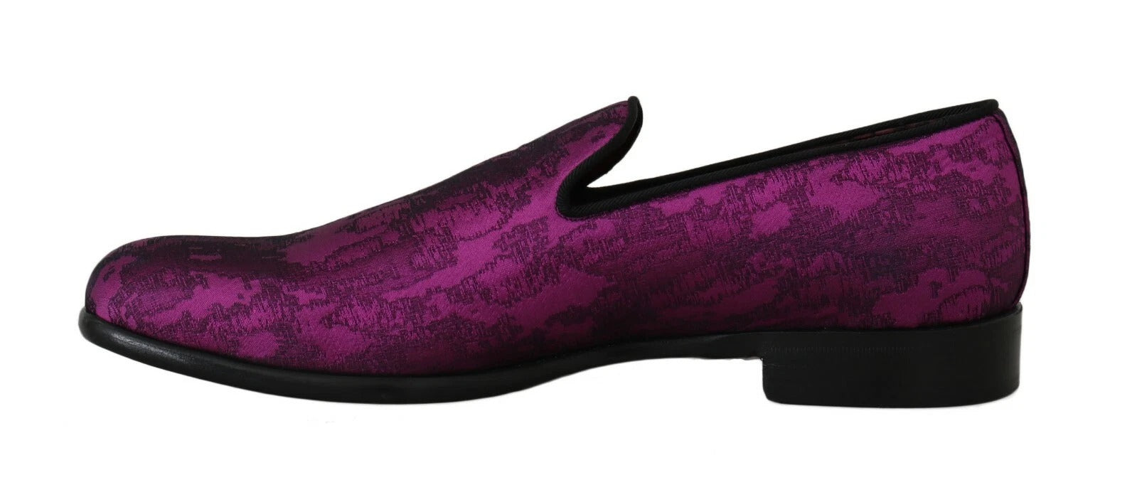 Dolce & Gabbana Purple Jacquard Loafers Dress Formal Shoes | Regal Royce