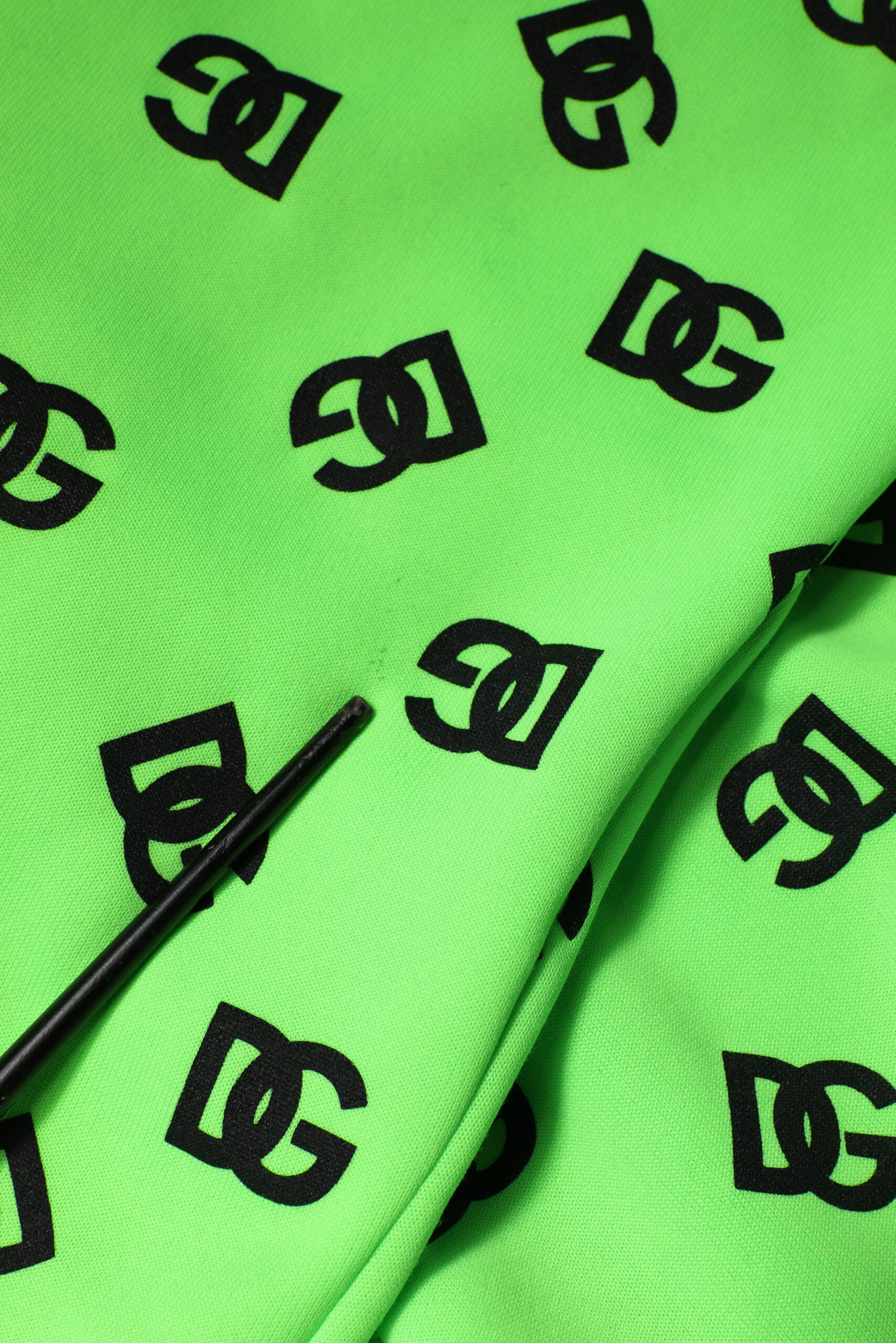 Dolce & Gabbana Green Polyester DGLogo Print Hooded Sweater | Regal Royce