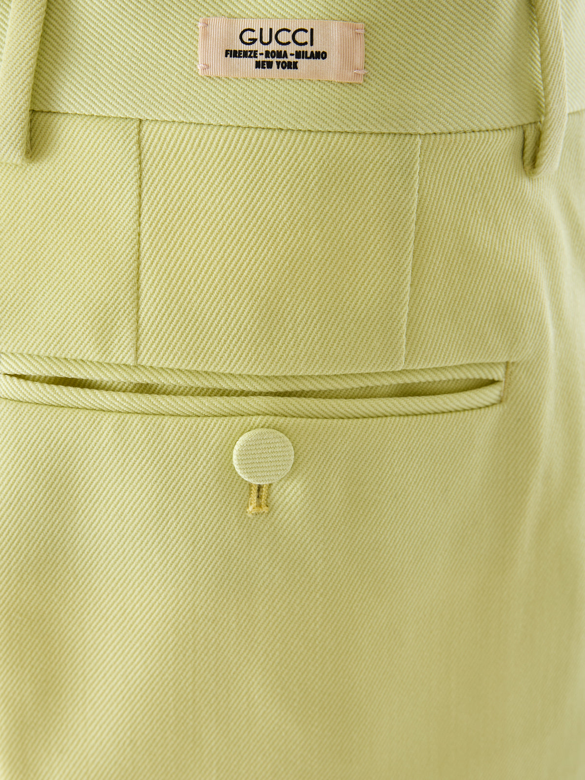 Gucci Lime Yellow Polyester Pants | Regal Royce