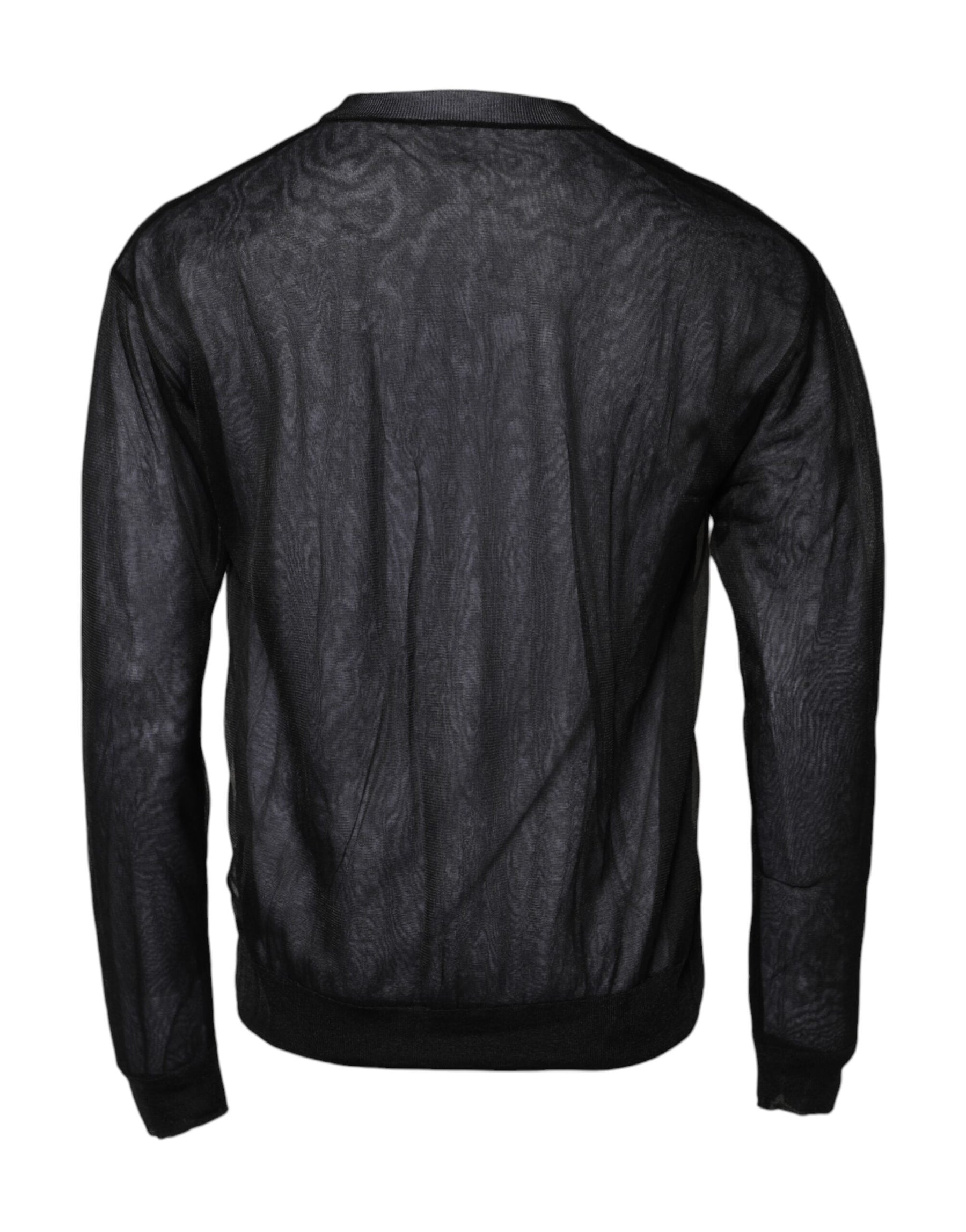 Dolce & Gabbana Black White Logo Knitted Pullover Sweater | Regal Royce