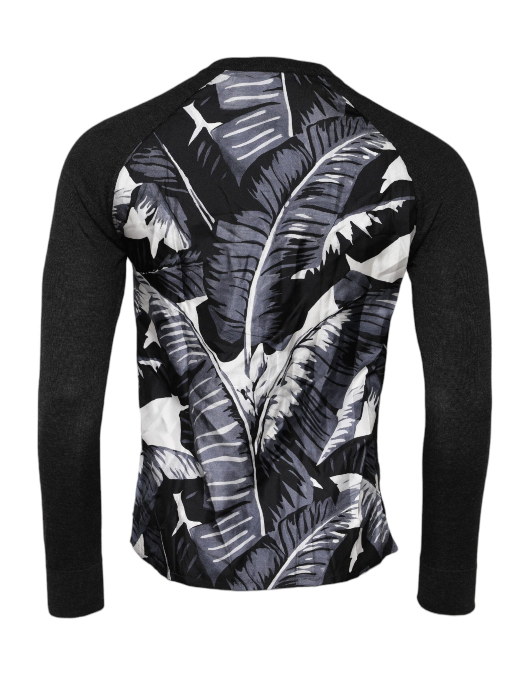 Dolce & Gabbana Black Printed Knitted Men Pullover Sweater | Regal Royce