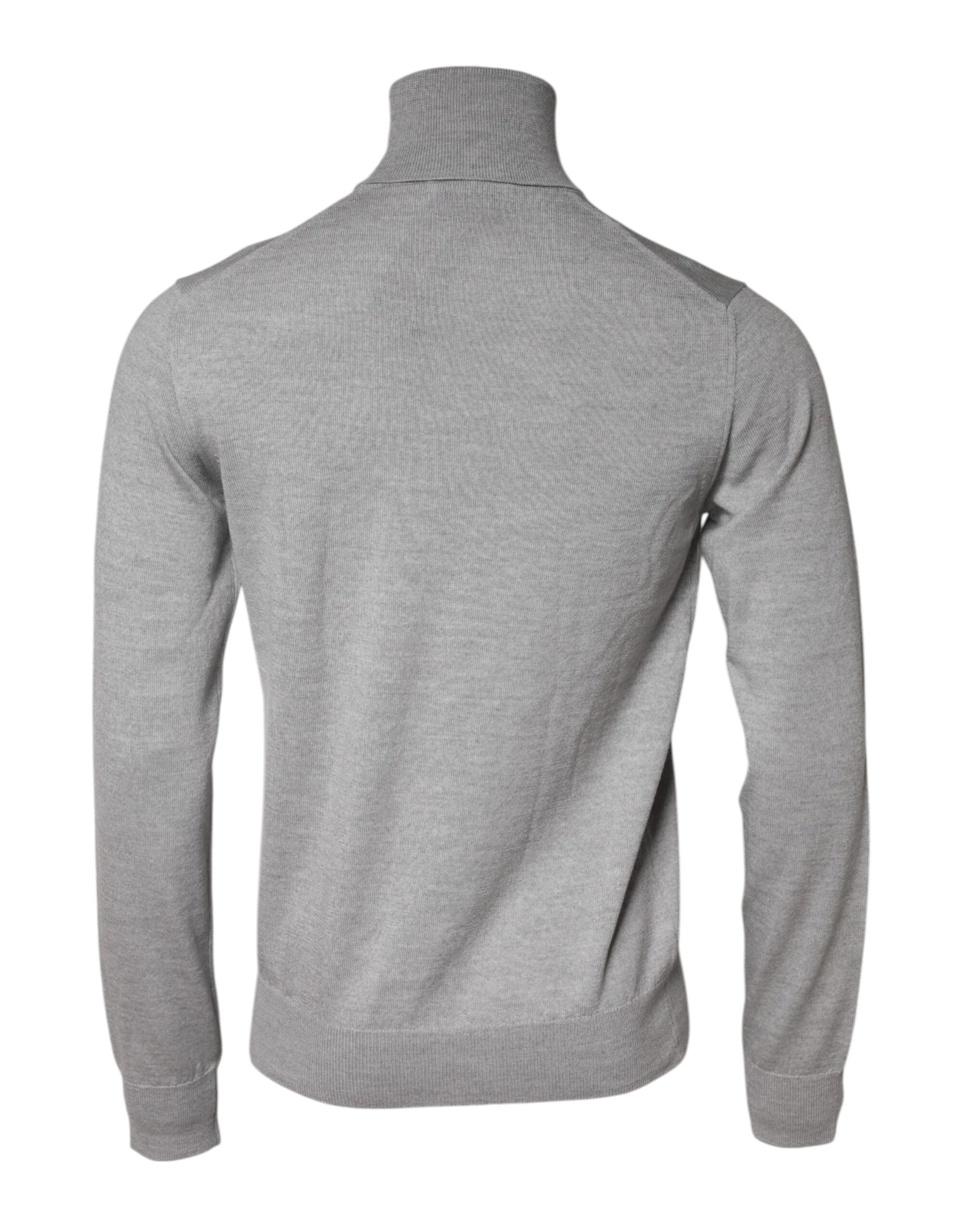 Dolce & Gabbana Gray Wool Knitted Men Pullover Sweater | Regal Royce