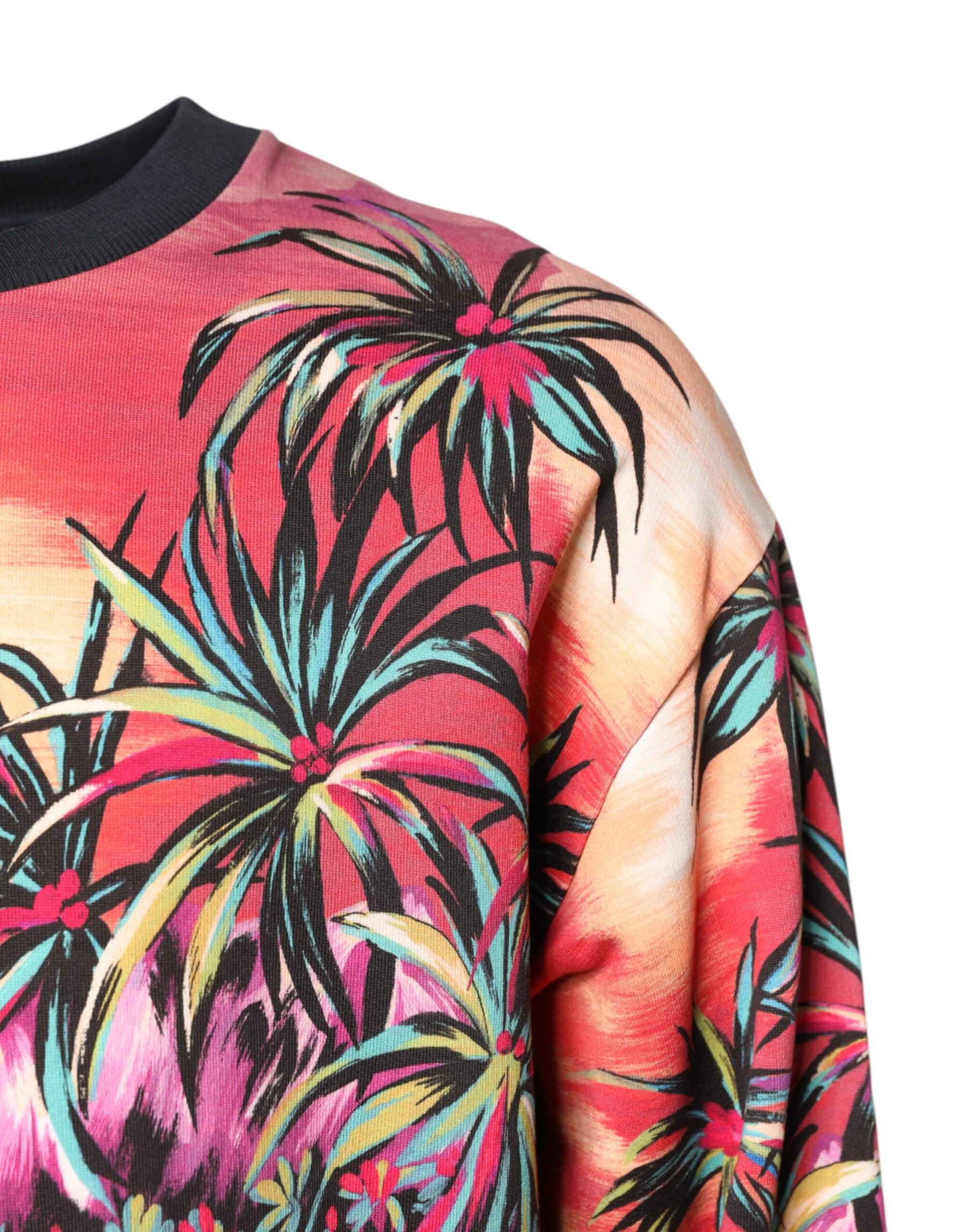 Dolce & Gabbana Multicolor Print Crew Neck Pullover Sweater | Regal Royce