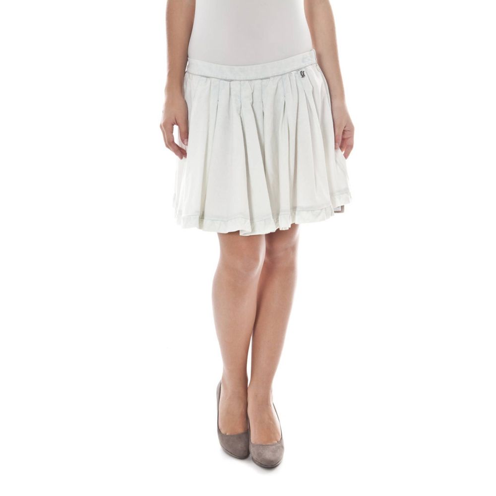 John Galliano White Cotton Women Skirt | Regal Royce