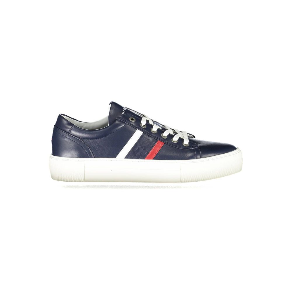 Tommy Hilfiger Blue Leather Men Sneaker | Regal Royce