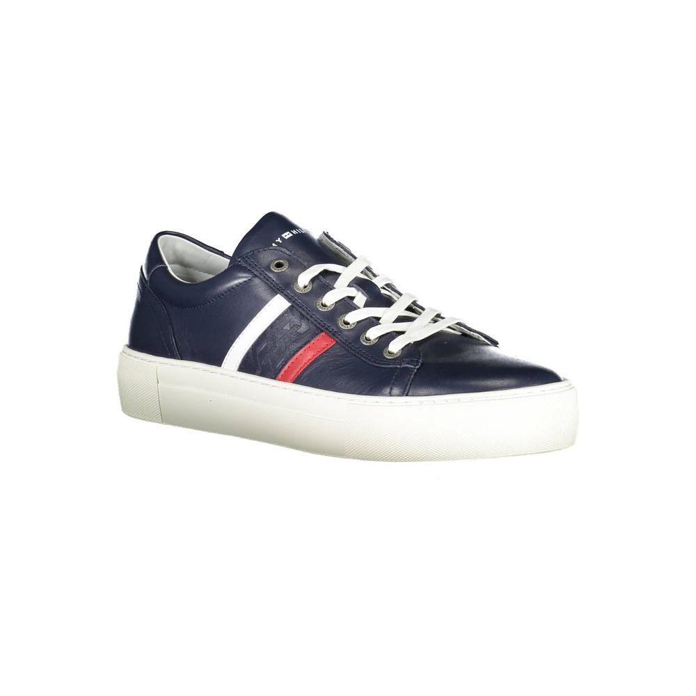 Tommy Hilfiger Blue Leather Men Sneaker | Regal Royce