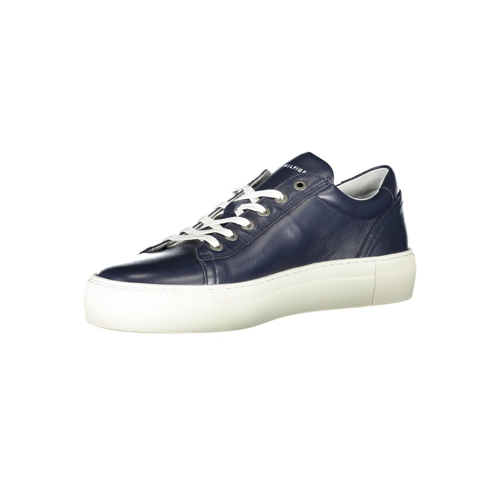 Tommy Hilfiger Blue Leather Men Sneaker | Regal Royce