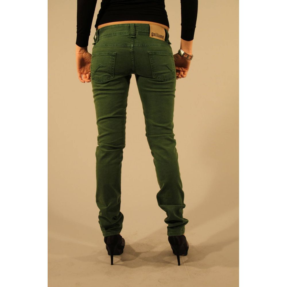 John Galliano Verde Cotton Women Jeans | Regal Royce