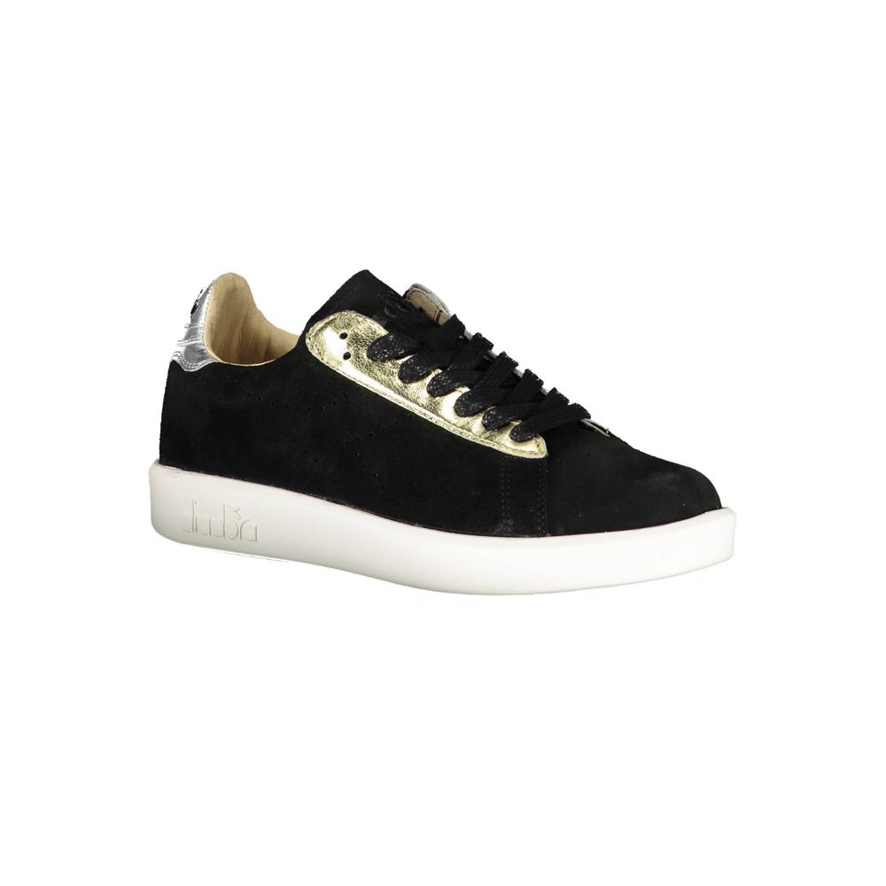 Diadora Black Leather Women Sneaker | Regal Royce