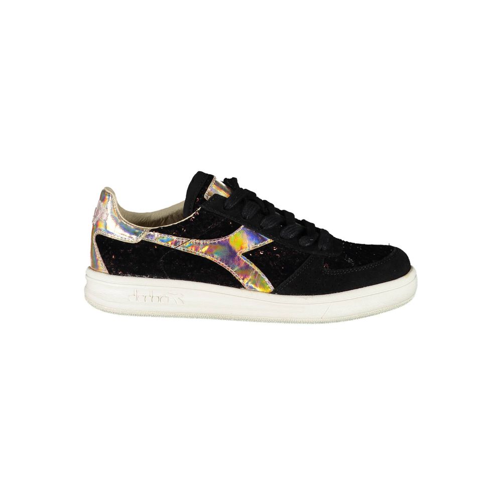 Diadora Black Leather Women Sneaker | Regal Royce