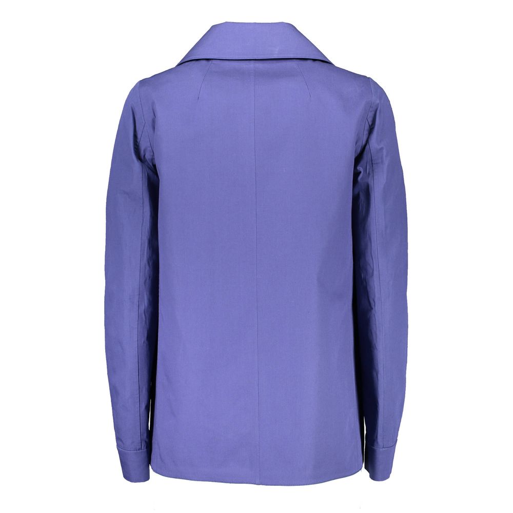 Gant Blue Cotton Women Coat Jacket | Regal Royce