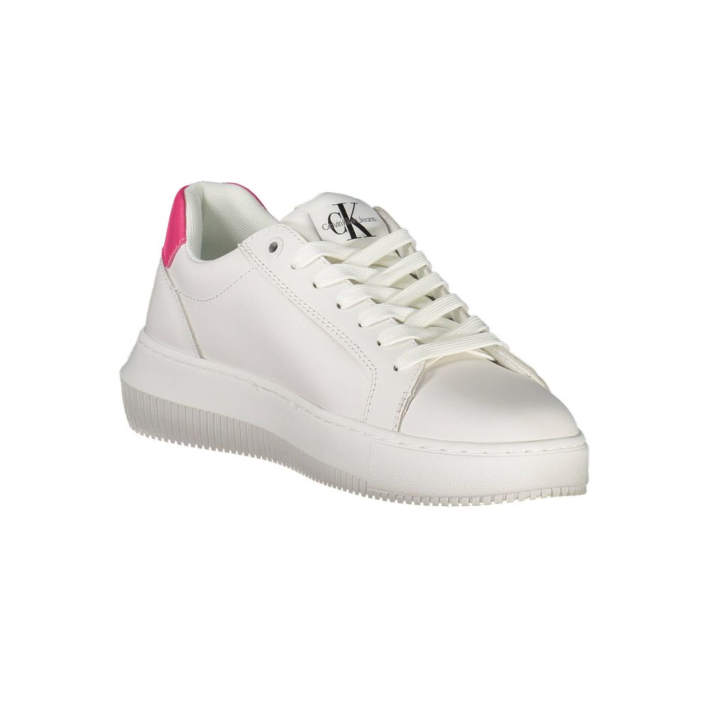 Calvin Klein White Leather Women Sneaker | Regal Royce