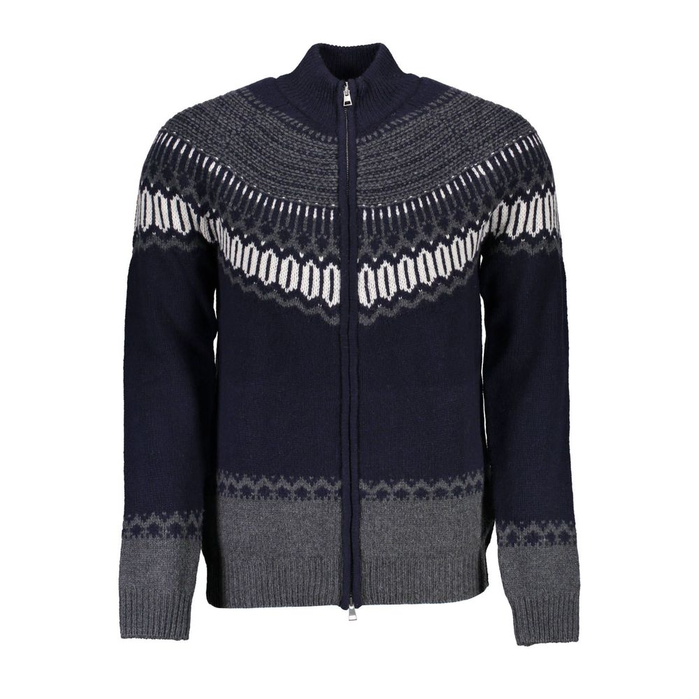 Gant Elegant Long Sleeve Zip Cardigan in Blue | Regal Royce