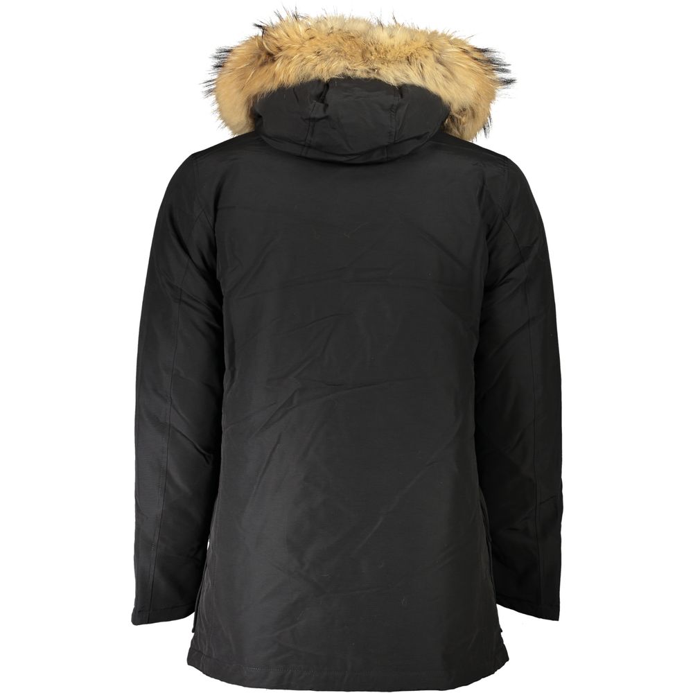 Woolrich Black Cotton Men Jacket | Regal Royce