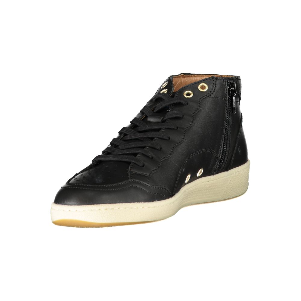 Blauer Black Leather Men Sneaker | Regal Royce