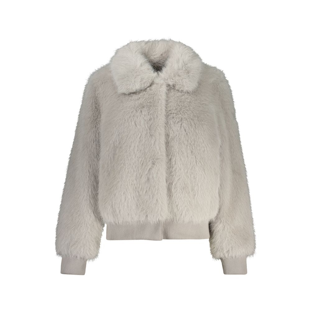 Guess Jeans Grigio Polyester Women Jacket | Regal Royce