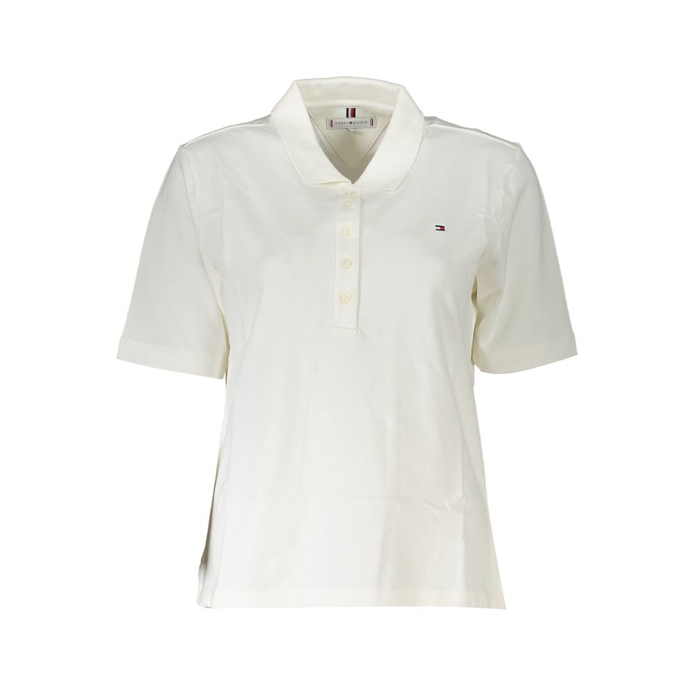 Tommy Hilfiger Bianco Cotton Women Polo Shirt | Regal Royce