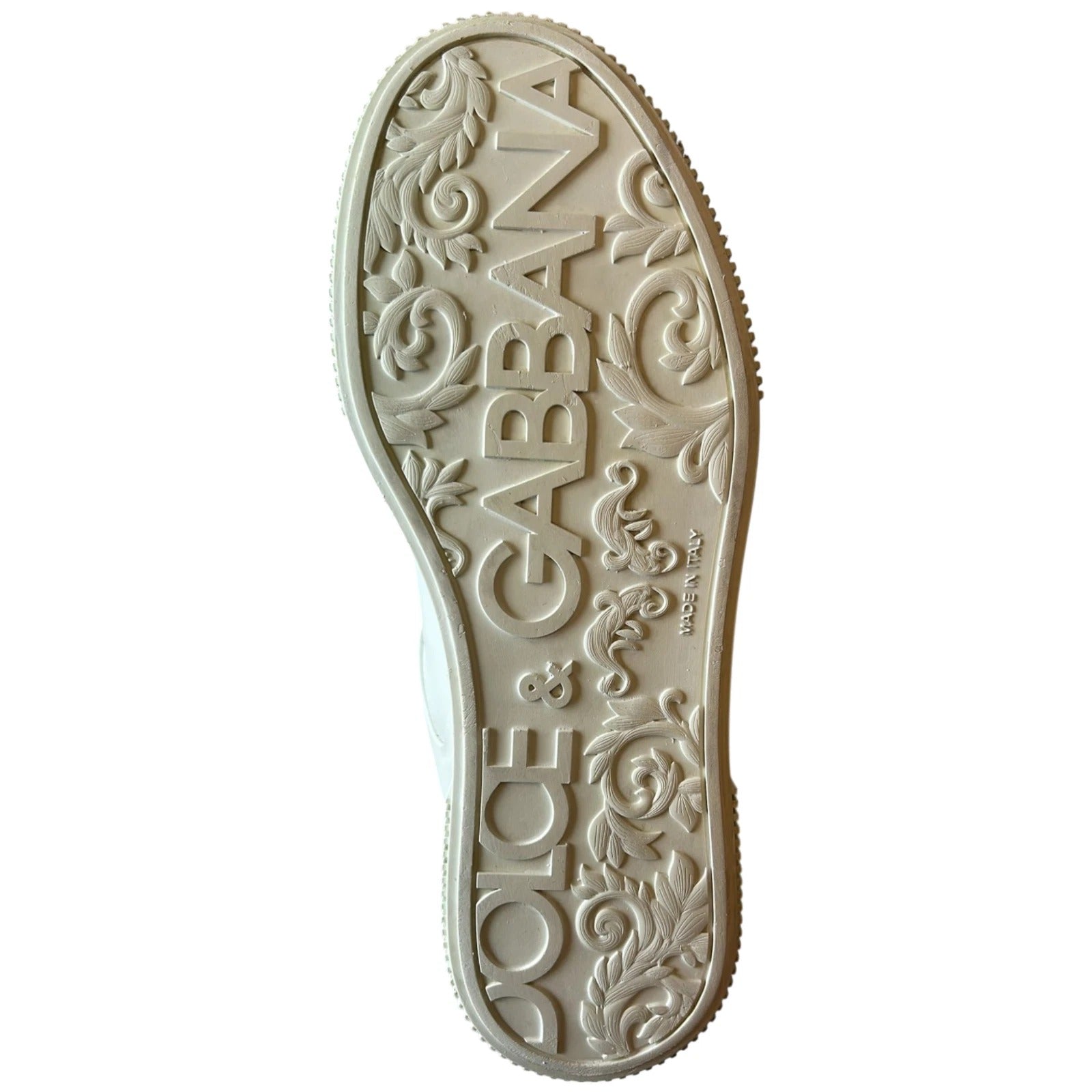 Dolce & Gabbana White Miami Leather Low Top Sneakers Shoes | Regal Royce