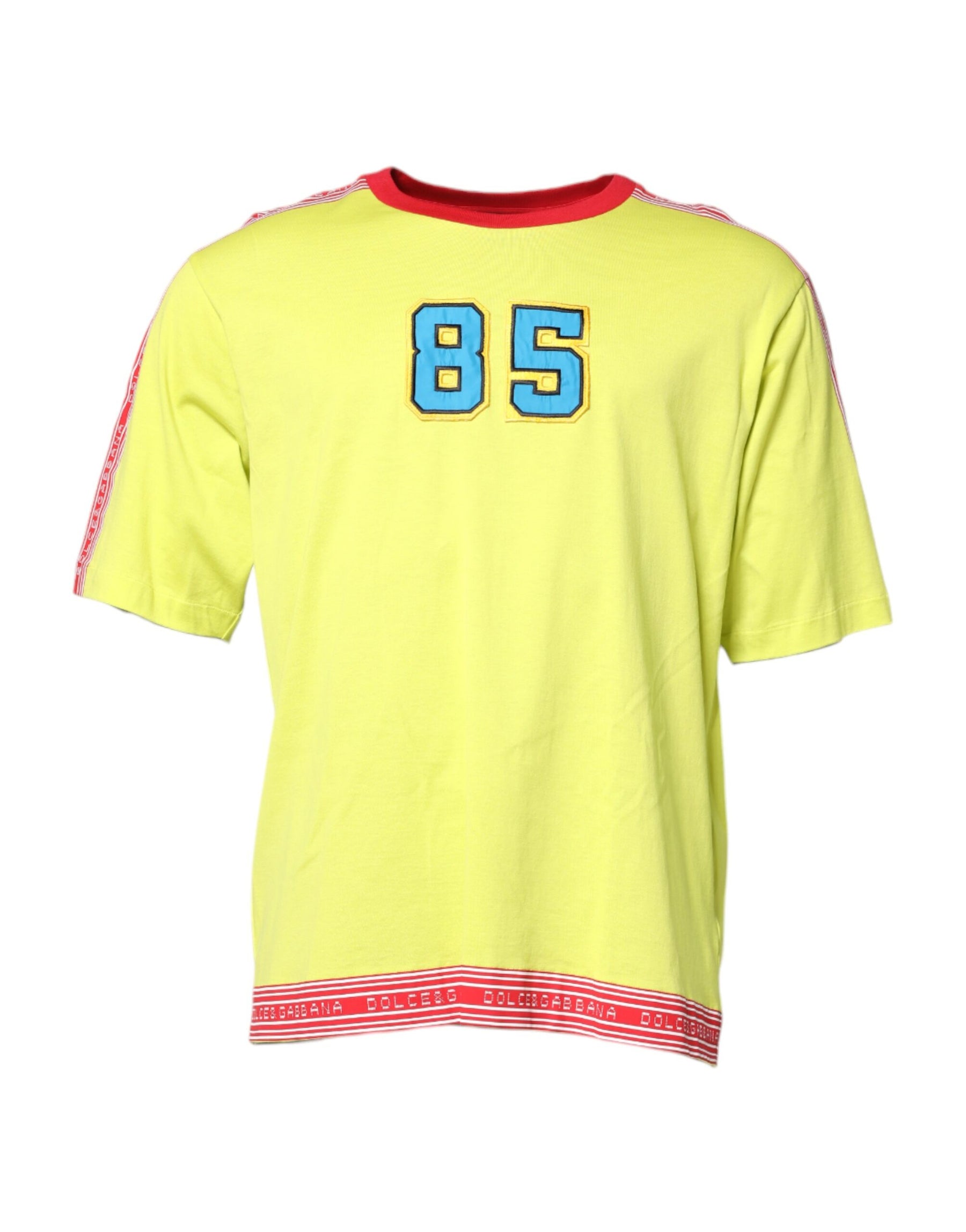 Dolce & Gabbana Green Cotton 85 Patch Crew Neck T-shirt | Regal Royce