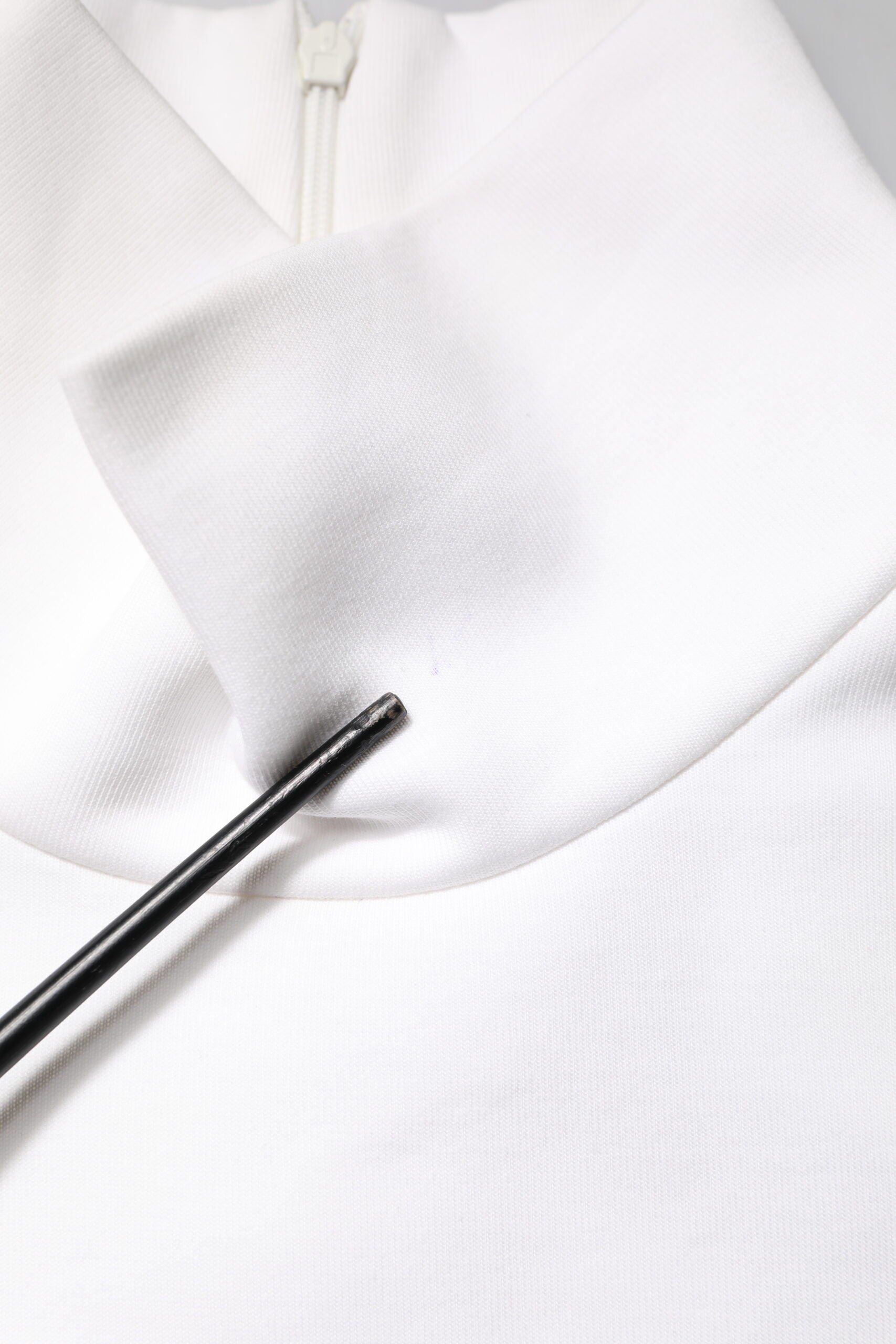 Dolce & Gabbana White Cotton Turtleneck DG Applique T-shirt | Regal Royce