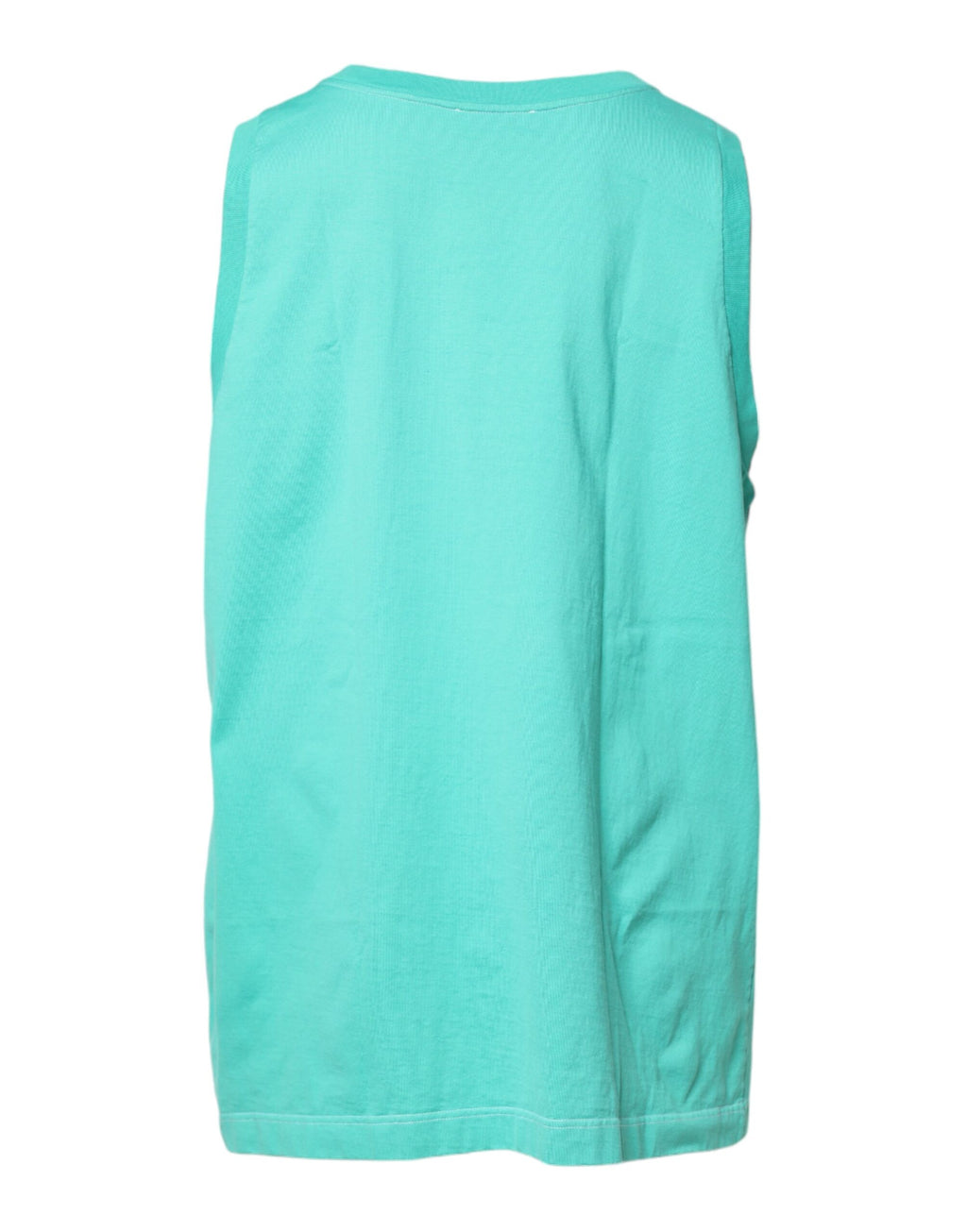 Dolce & Gabbana Green Sleeveless Logo Round Neck T-shirt