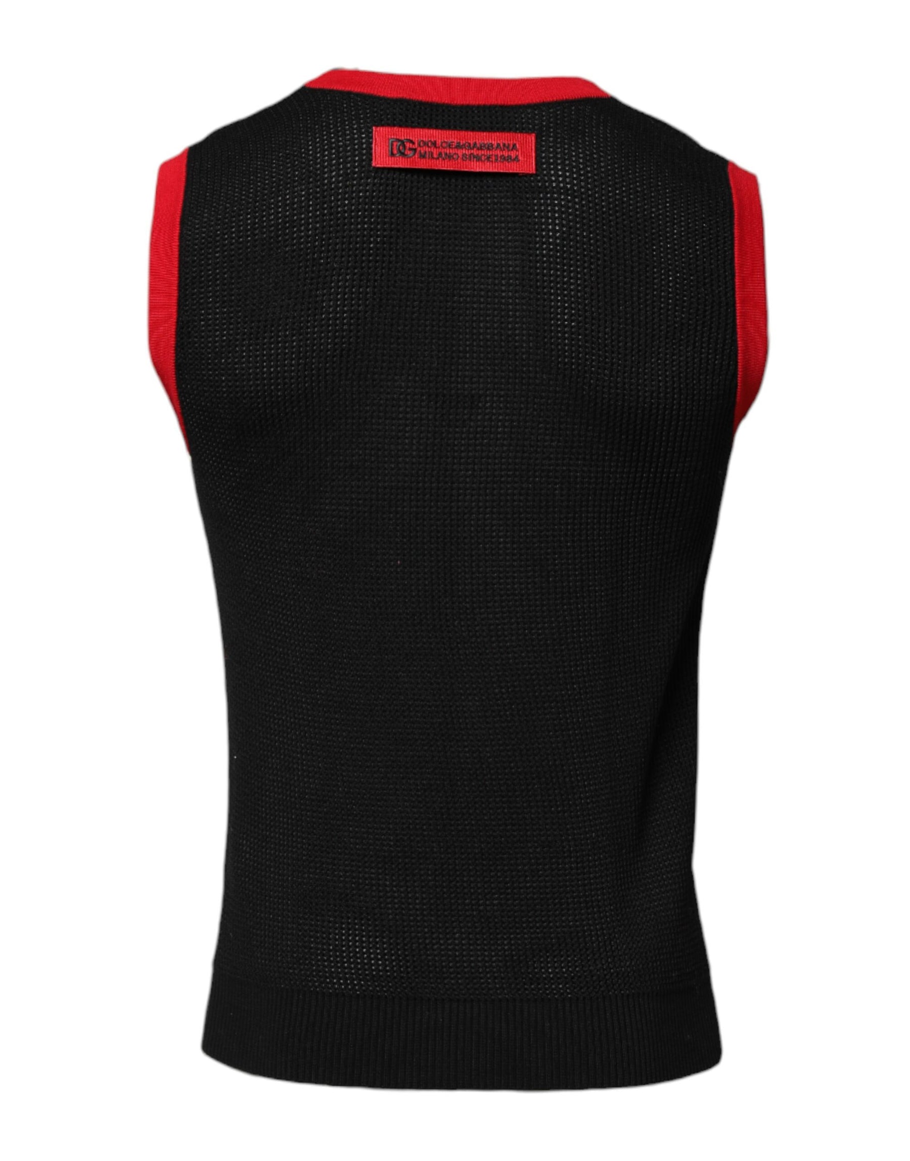 Dolce & Gabbana Black Cotton Slim Fit Round Neck T-shirt | Regal Royce