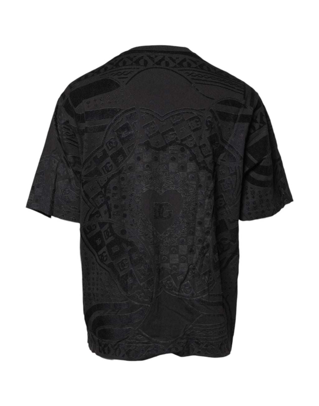 Dolce & Gabbana Black Cotton Bandana Logo Crew Neck T-shirt