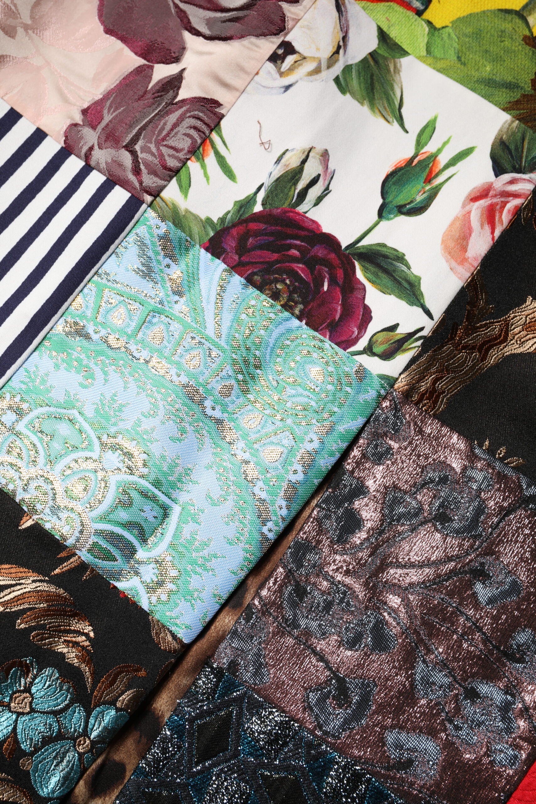 Dolce & Gabbana Multicolor Patchwork Sleeveless Sheath Dress | Regal Royce