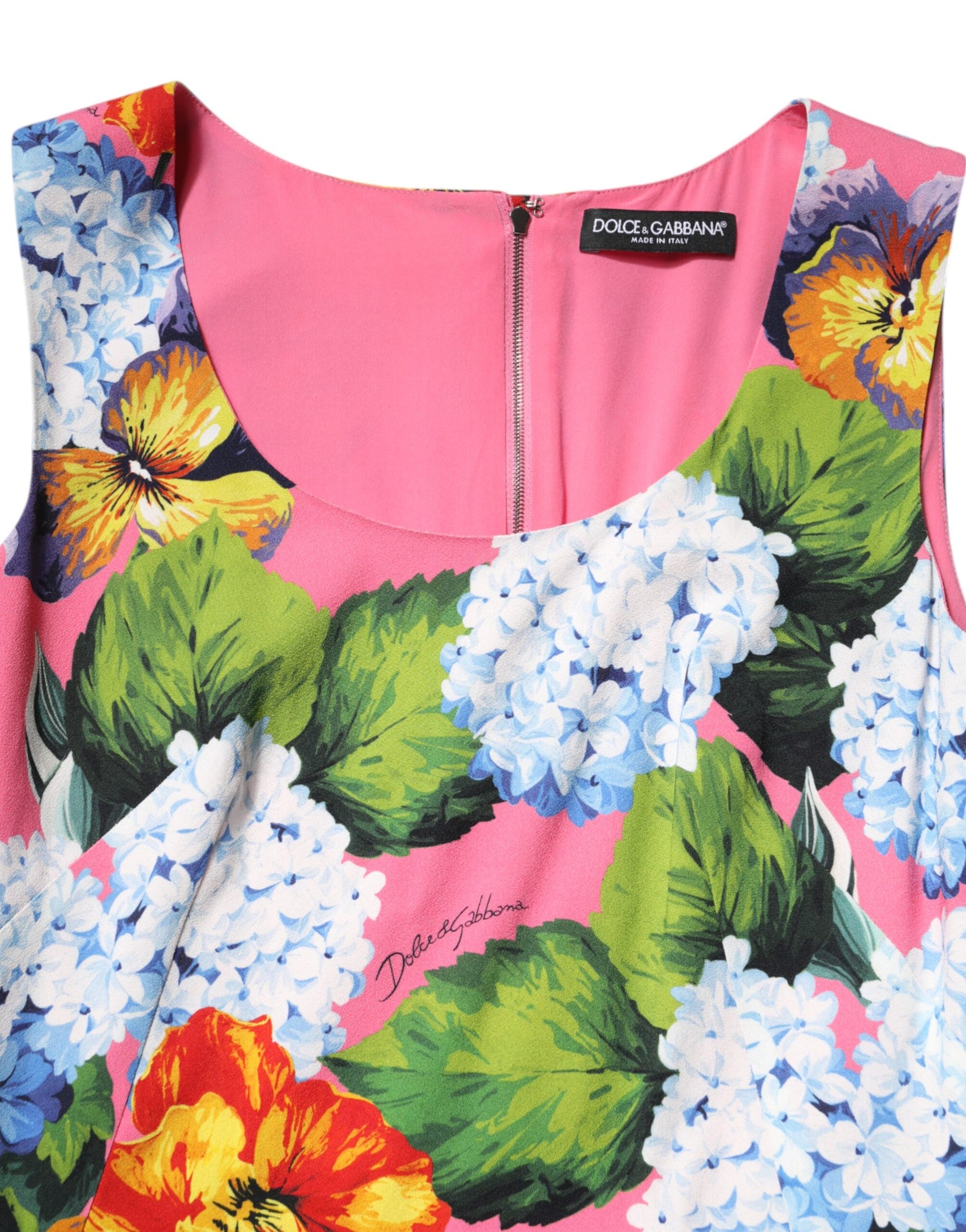 Dolce & Gabbana Multicolor Floral Sleeveless Sheath Dress | Regal Royce