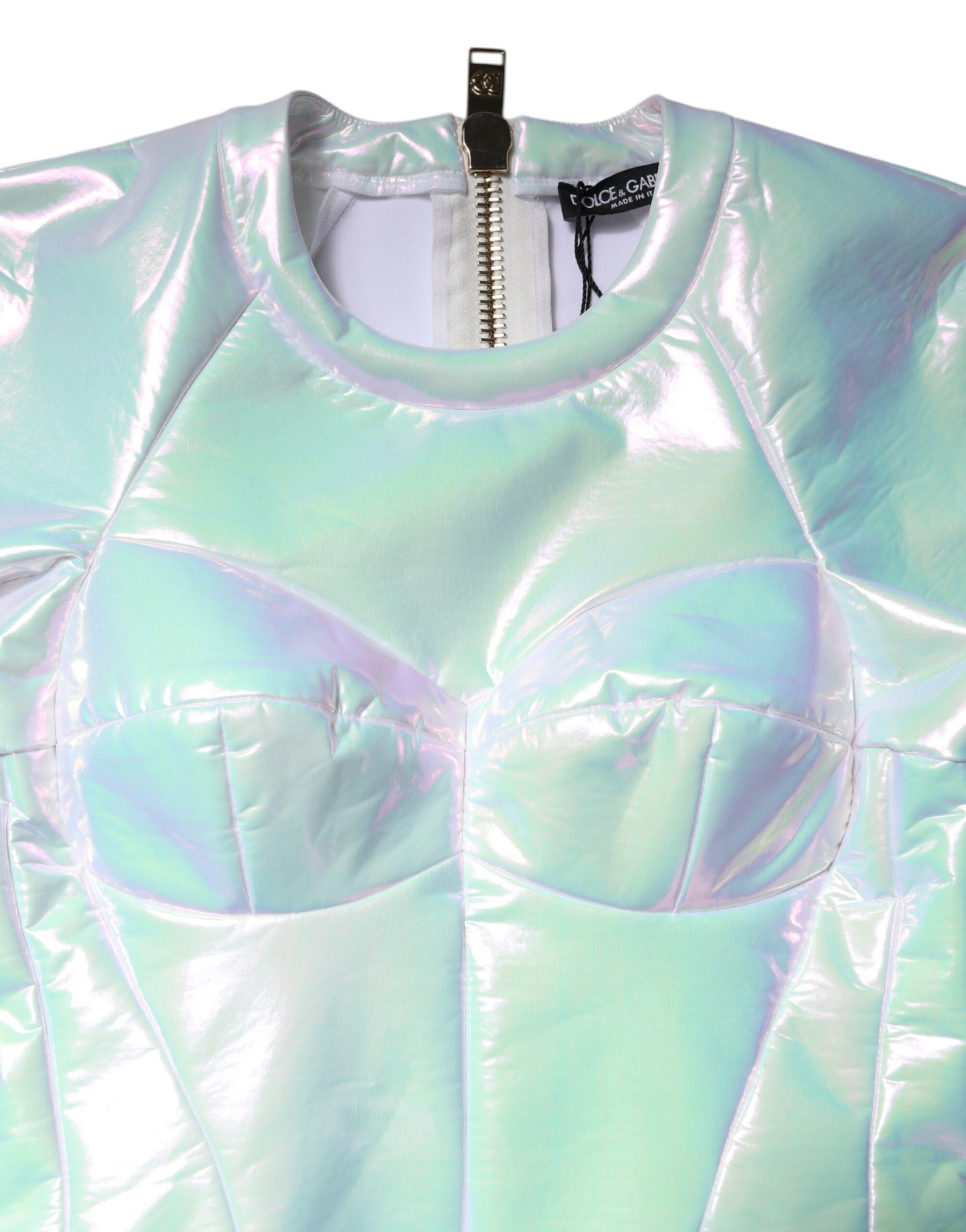 Dolce & Gabbana White Long Sleeves Bodycon Sheath Mini Dress | Regal Royce