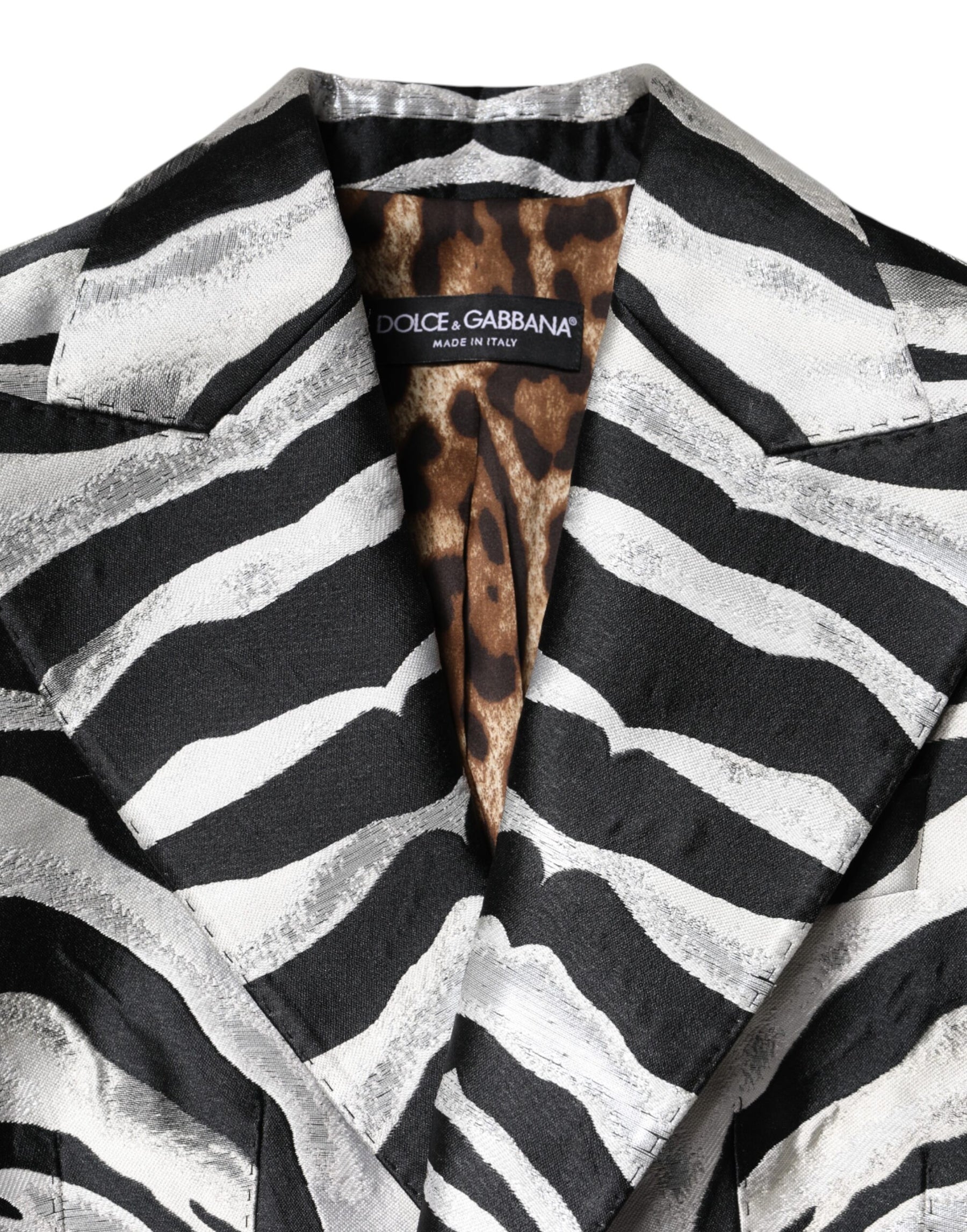 Dolce & Gabbana Black White Polyester Women Blazer Jacket | Regal Royce