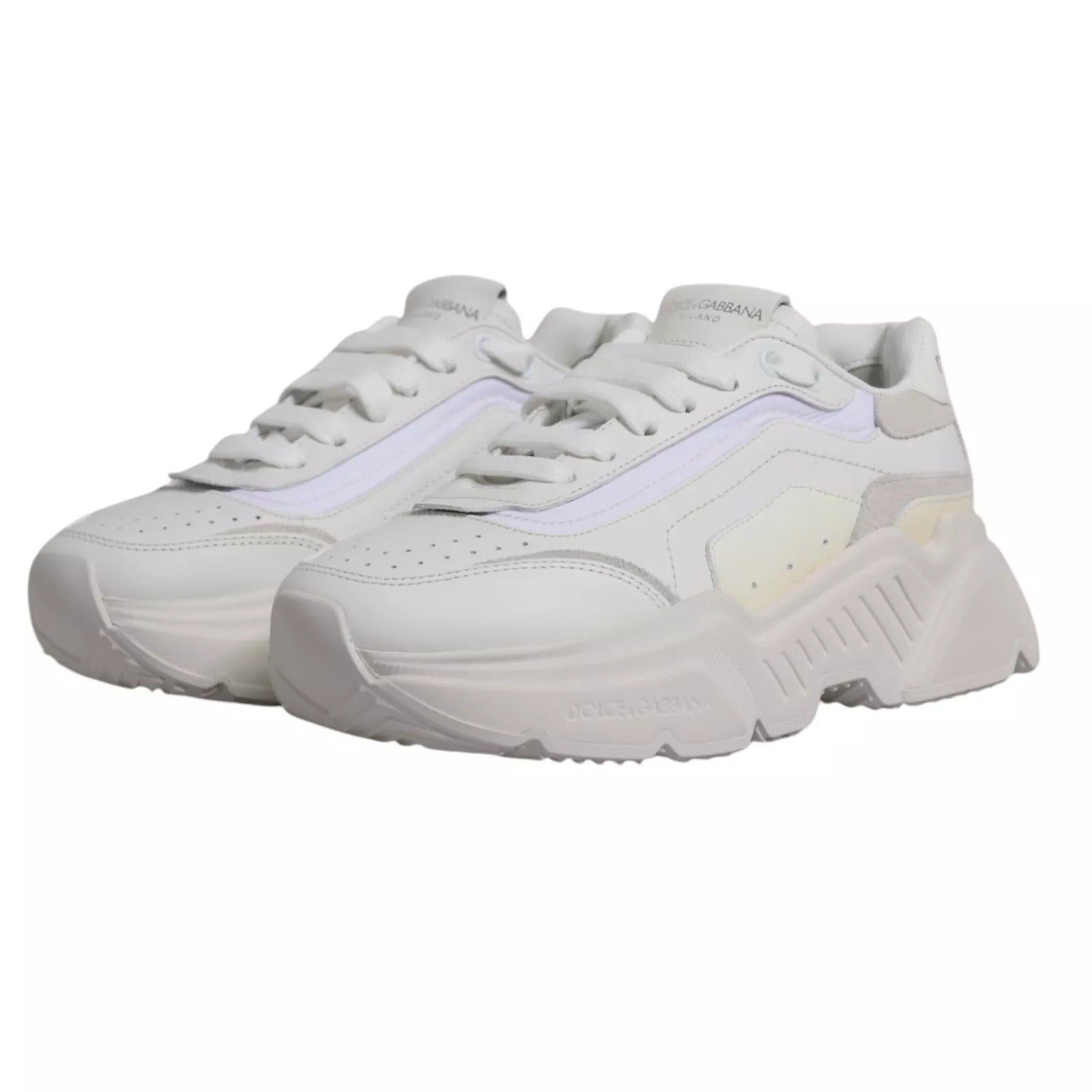 Dolce & Gabbana White Daymaster Low Top Mens Sneakers Shoes | Regal Royce