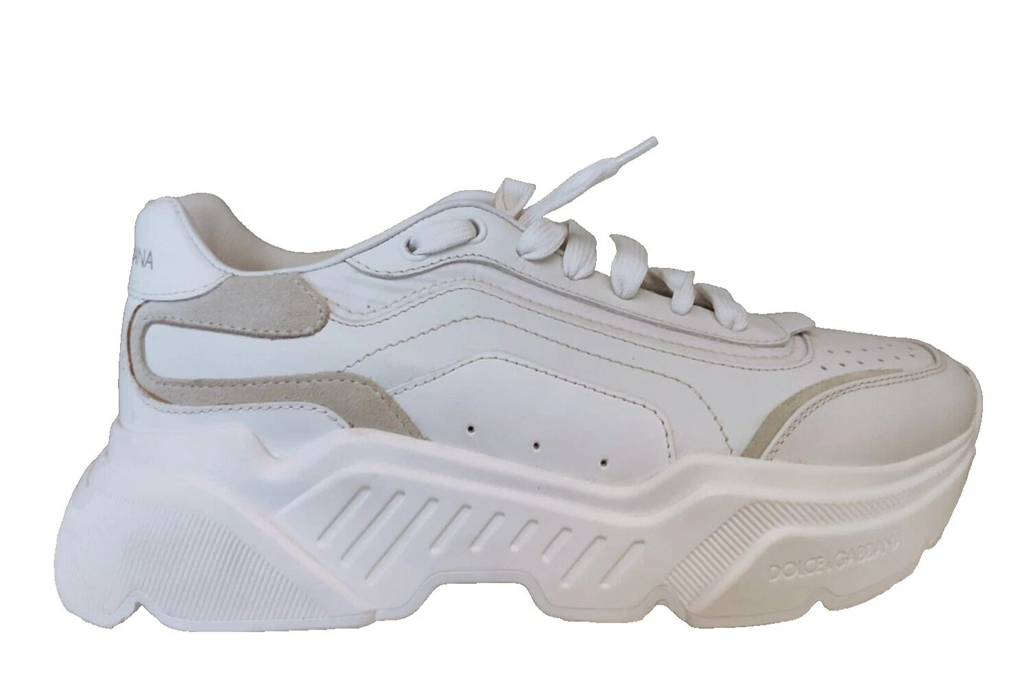 Dolce & Gabbana White Daymaster Low Top Mens Sneakers Shoes | Regal Royce