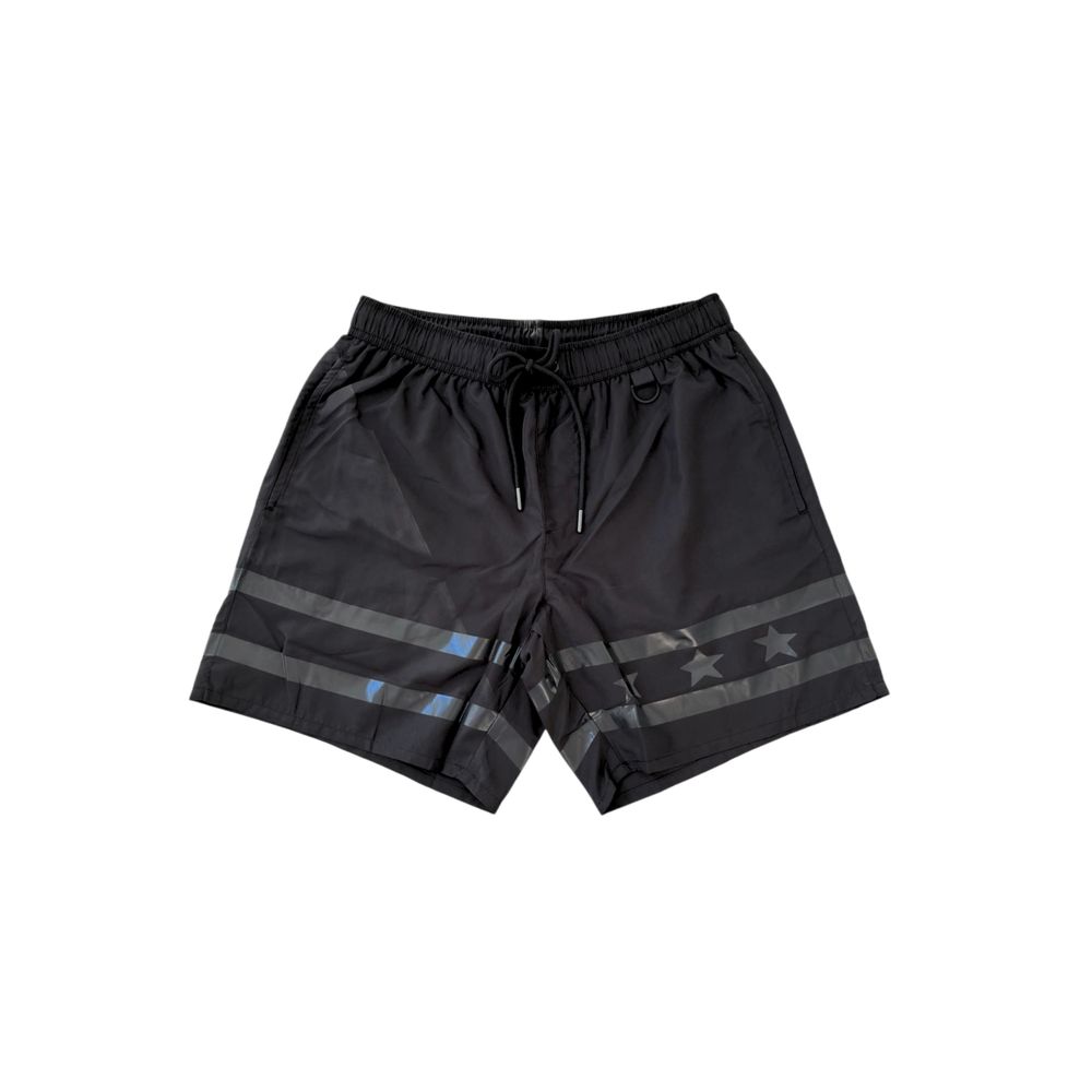 Iceberg Black Polyester Men Swim Short | Regal Royce