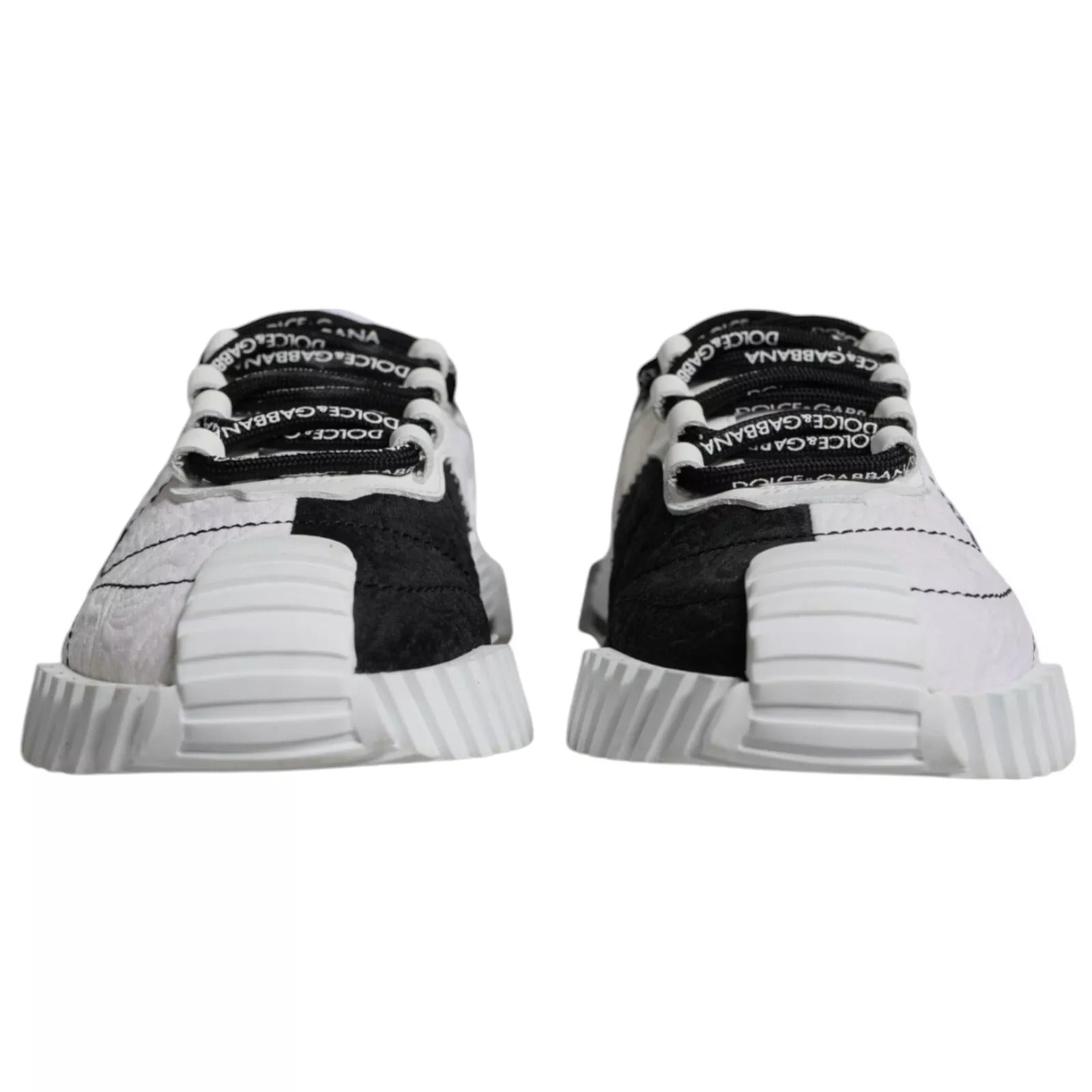 Dolce & Gabbana White Black Low Top NS1 Sneakers Shoes | Regal Royce