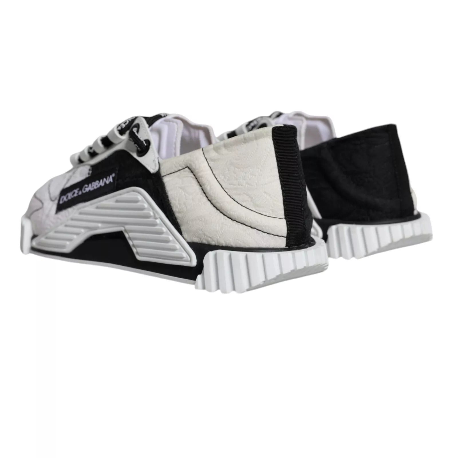 Dolce & Gabbana White Black Low Top NS1 Sneakers Shoes | Regal Royce