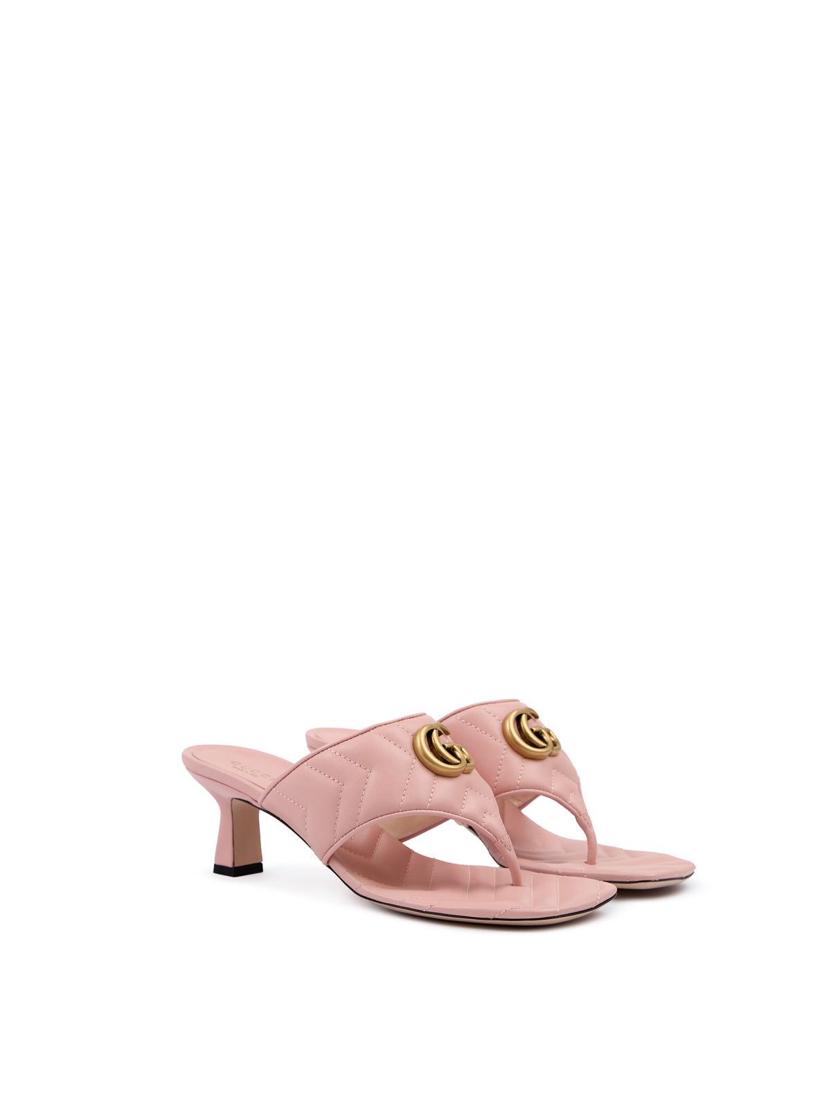 Gucci Mystic Pink Nappa Charlotte Leather Sandals | Regal Royce