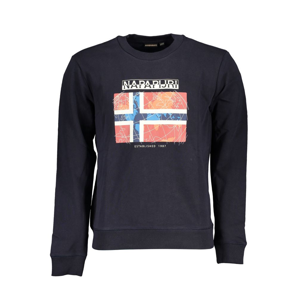 Napapijri Blue Cotton Men Sweater | Regal Royce