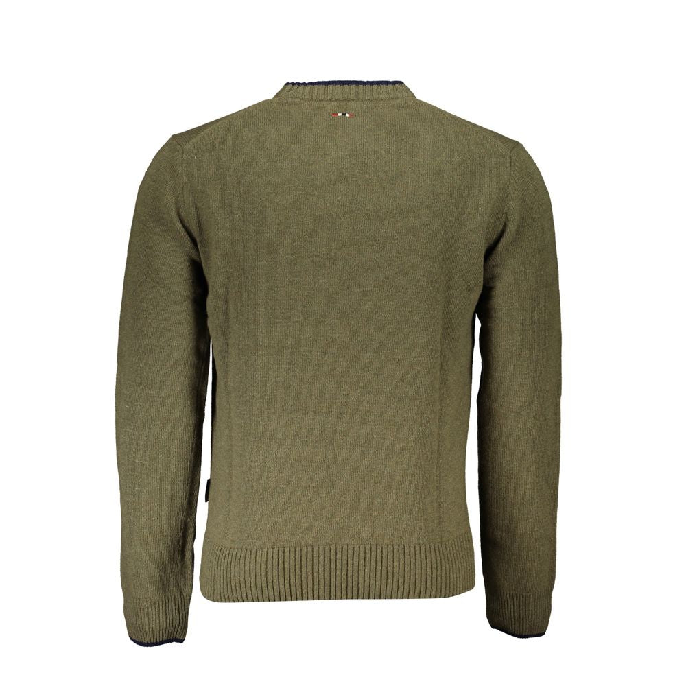 Napapijri Green Fabric Men Sweater | Regal Royce