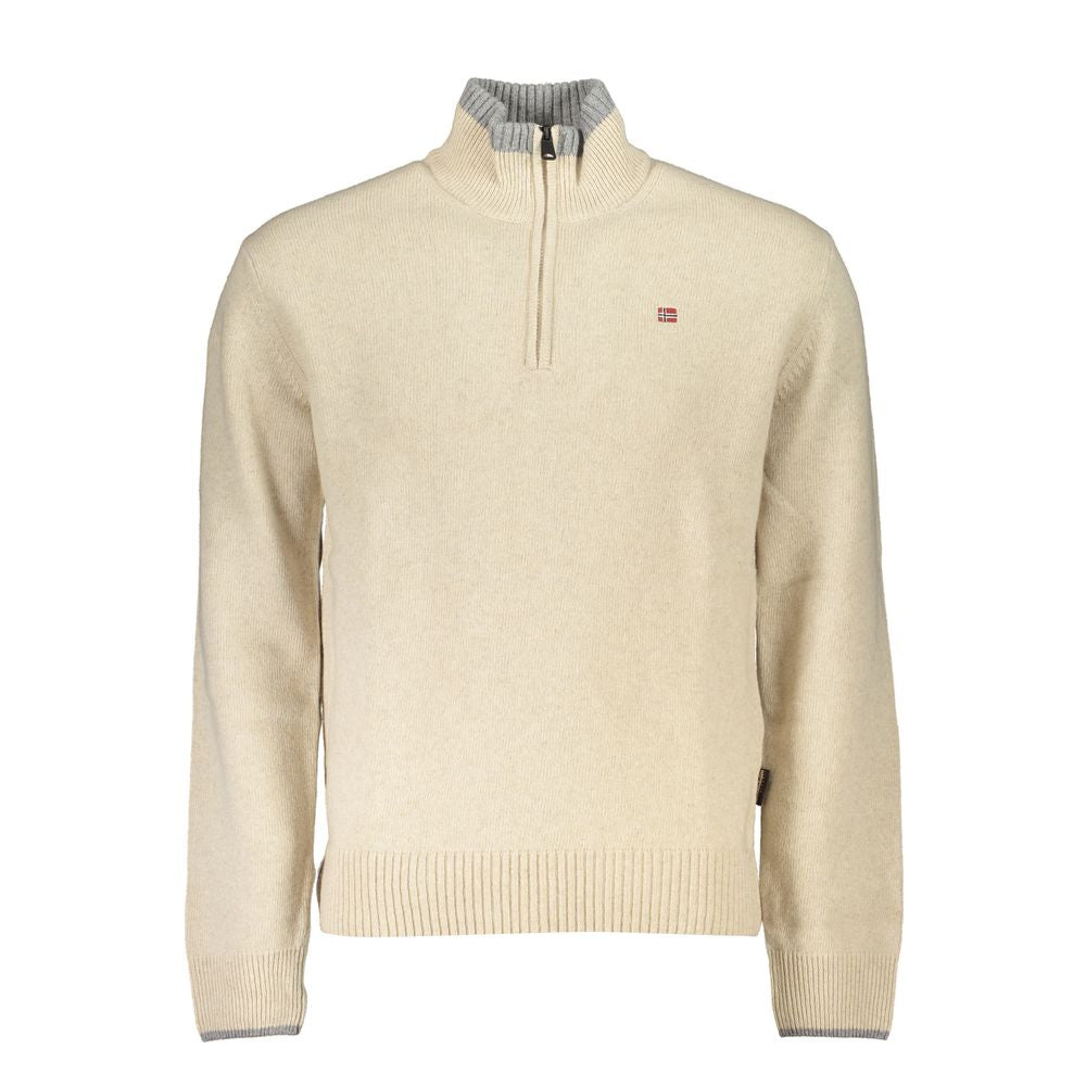 Napapijri Beige Tessuto Men Sweater | Regal Royce